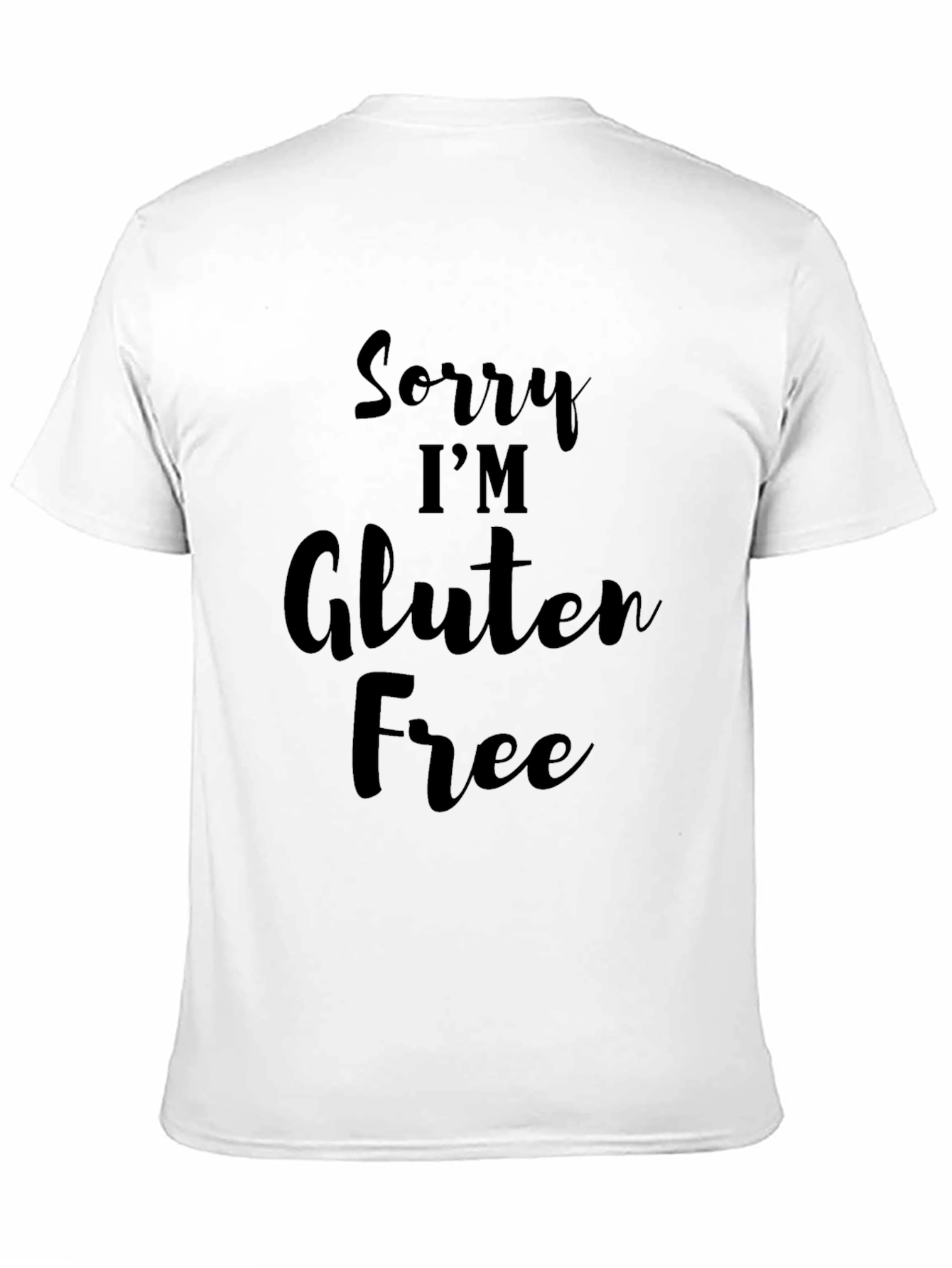 Black Sorry I'm Gluten Free Black Tee Shirt view 11