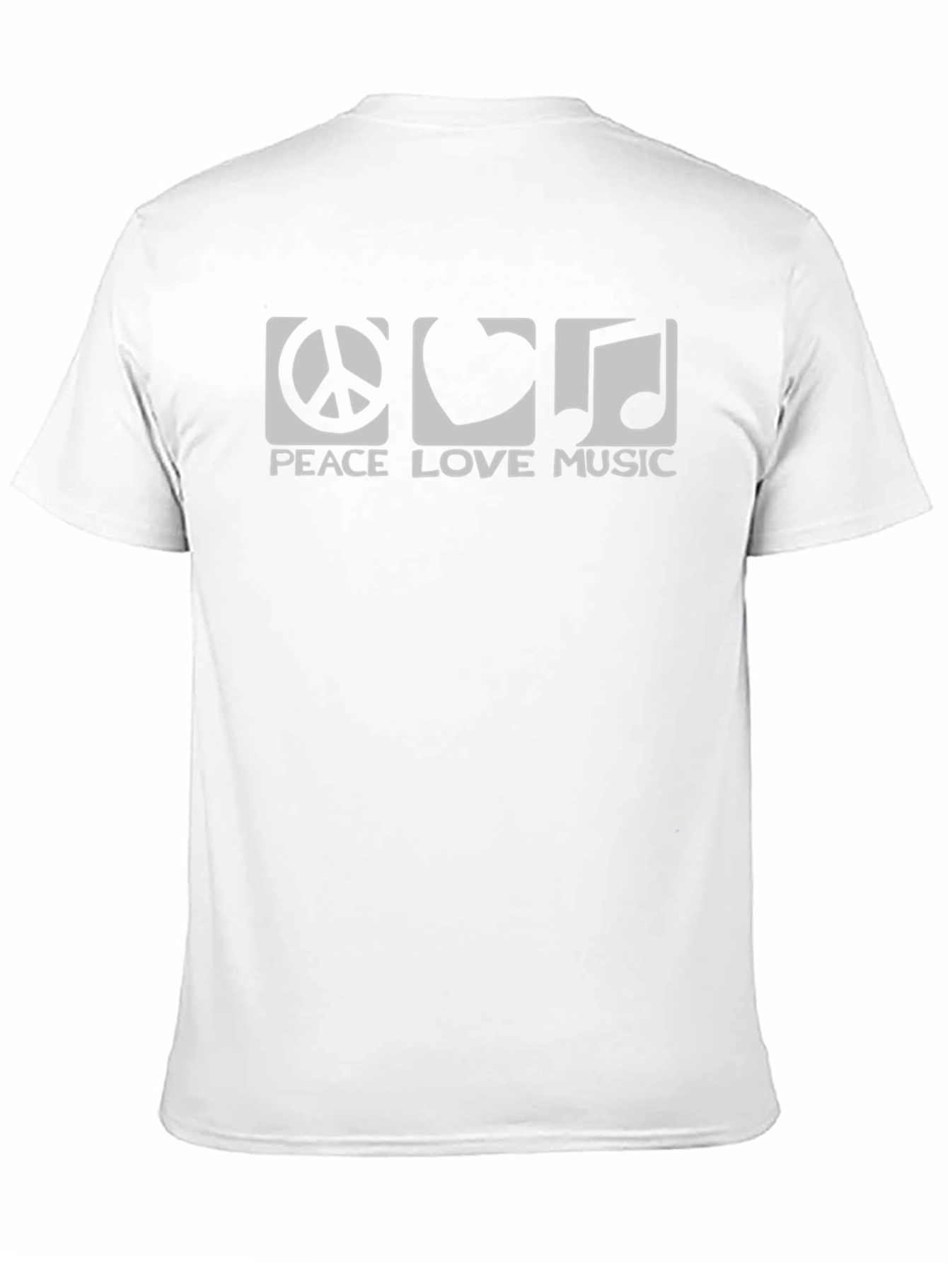 Black Peace Love Music Graphic Tee - Black Cotton Blend view 11