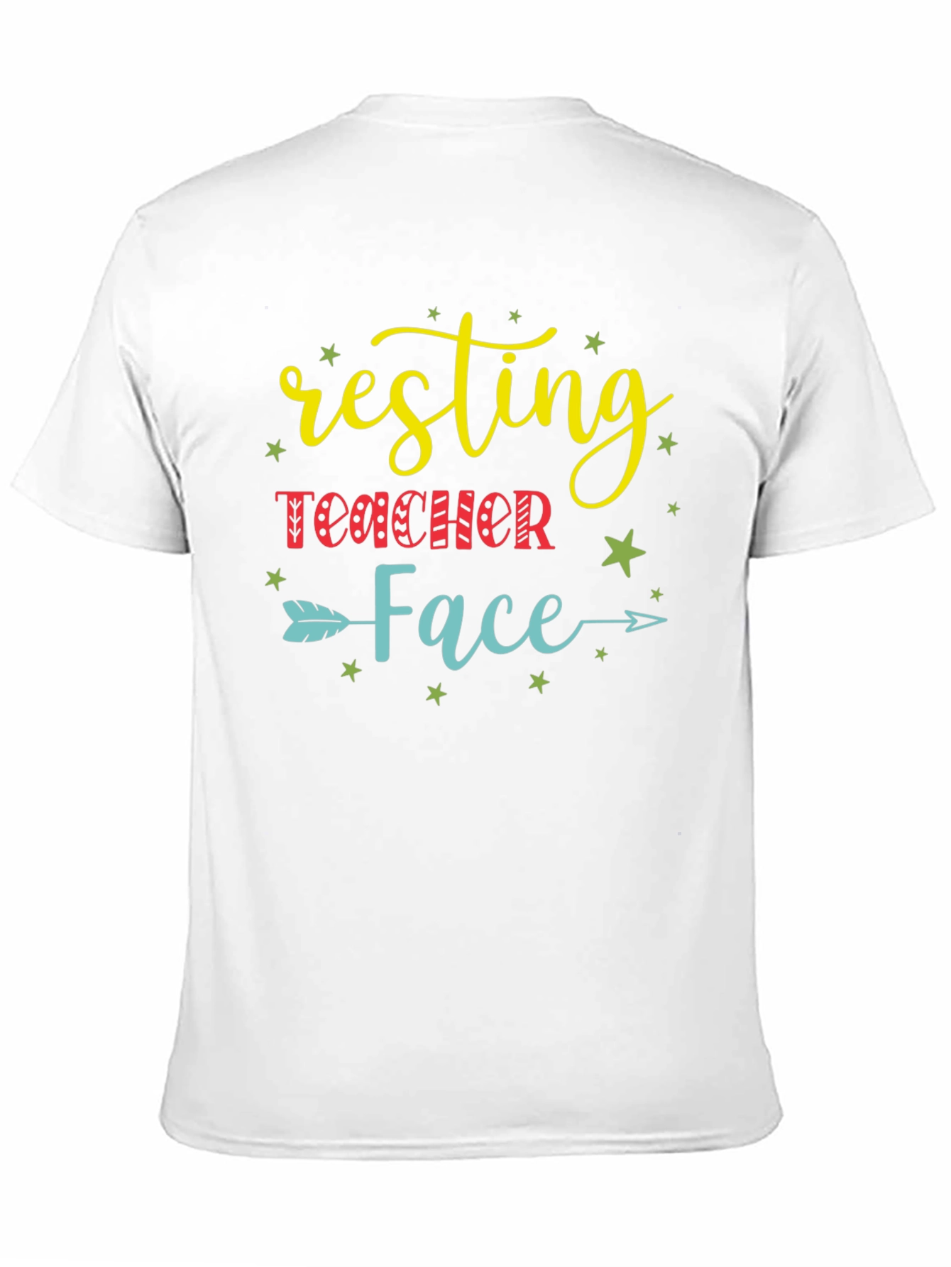 Black Resting Teacher Face Graphic Tee view 11