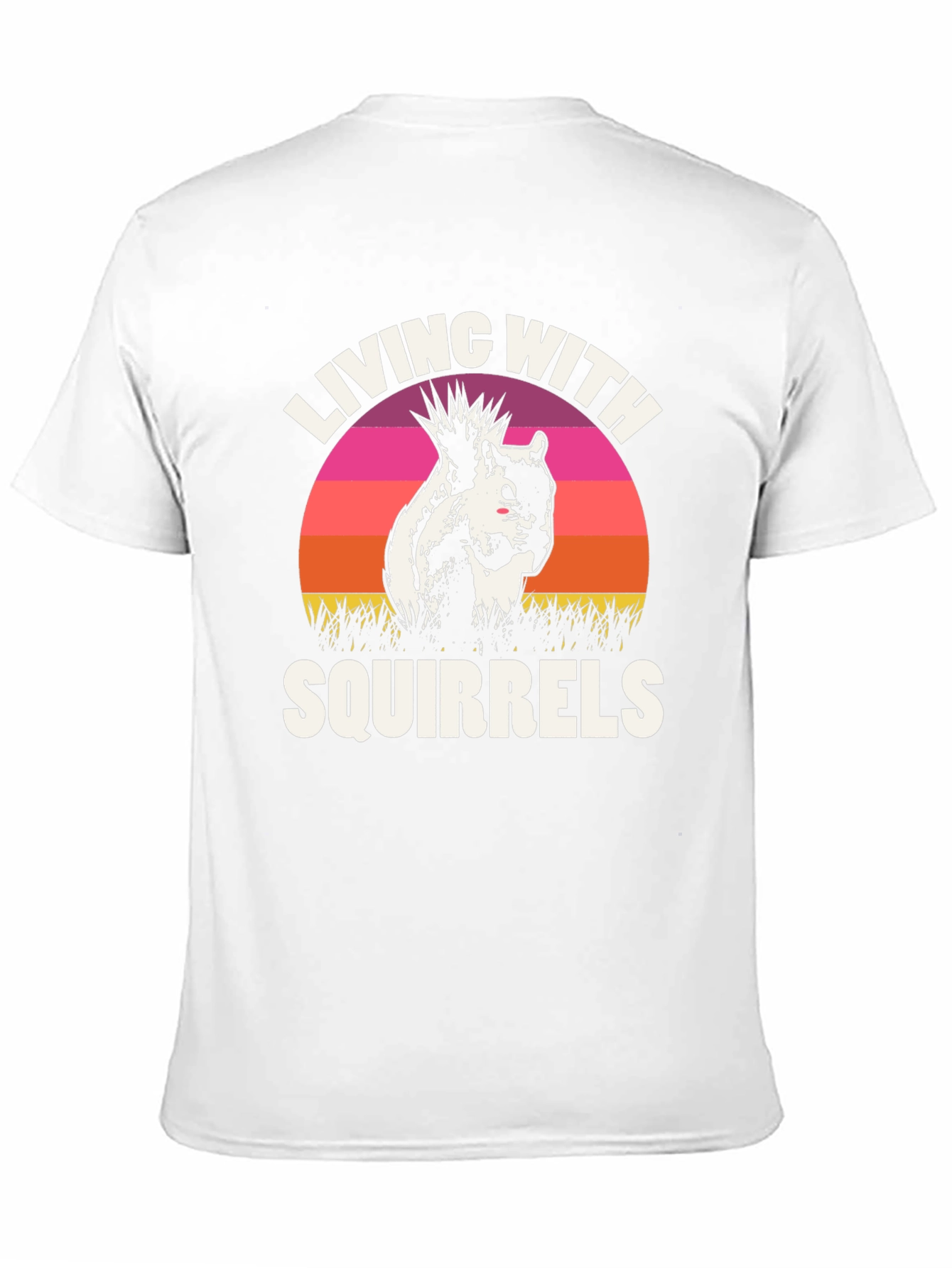 Black Living With Squirrels Graphic Tee - Unisex Black T-Shirt view 11