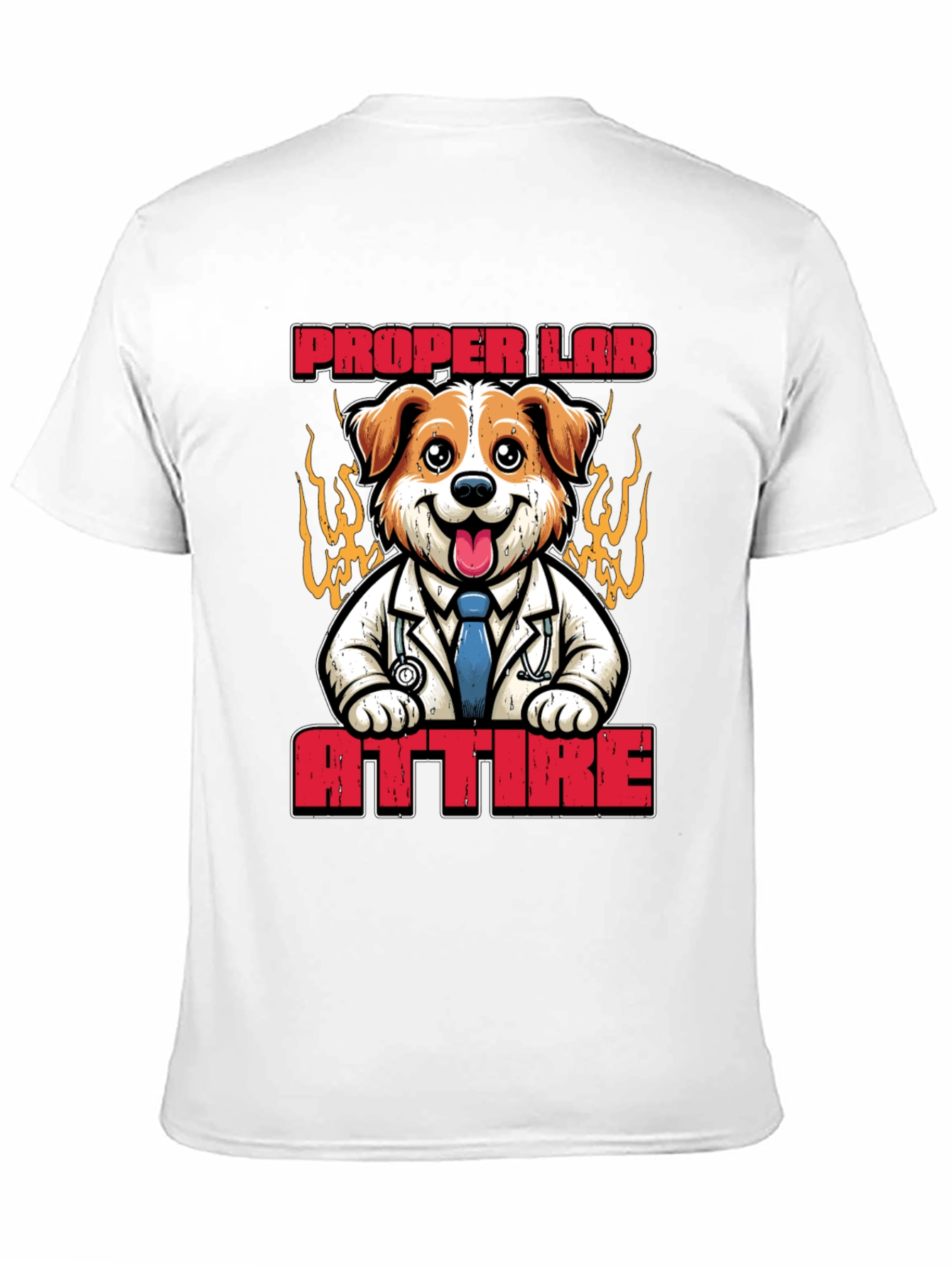 Black Proper Lab Attire T-Shirt: Dog Doctor Tee view 11