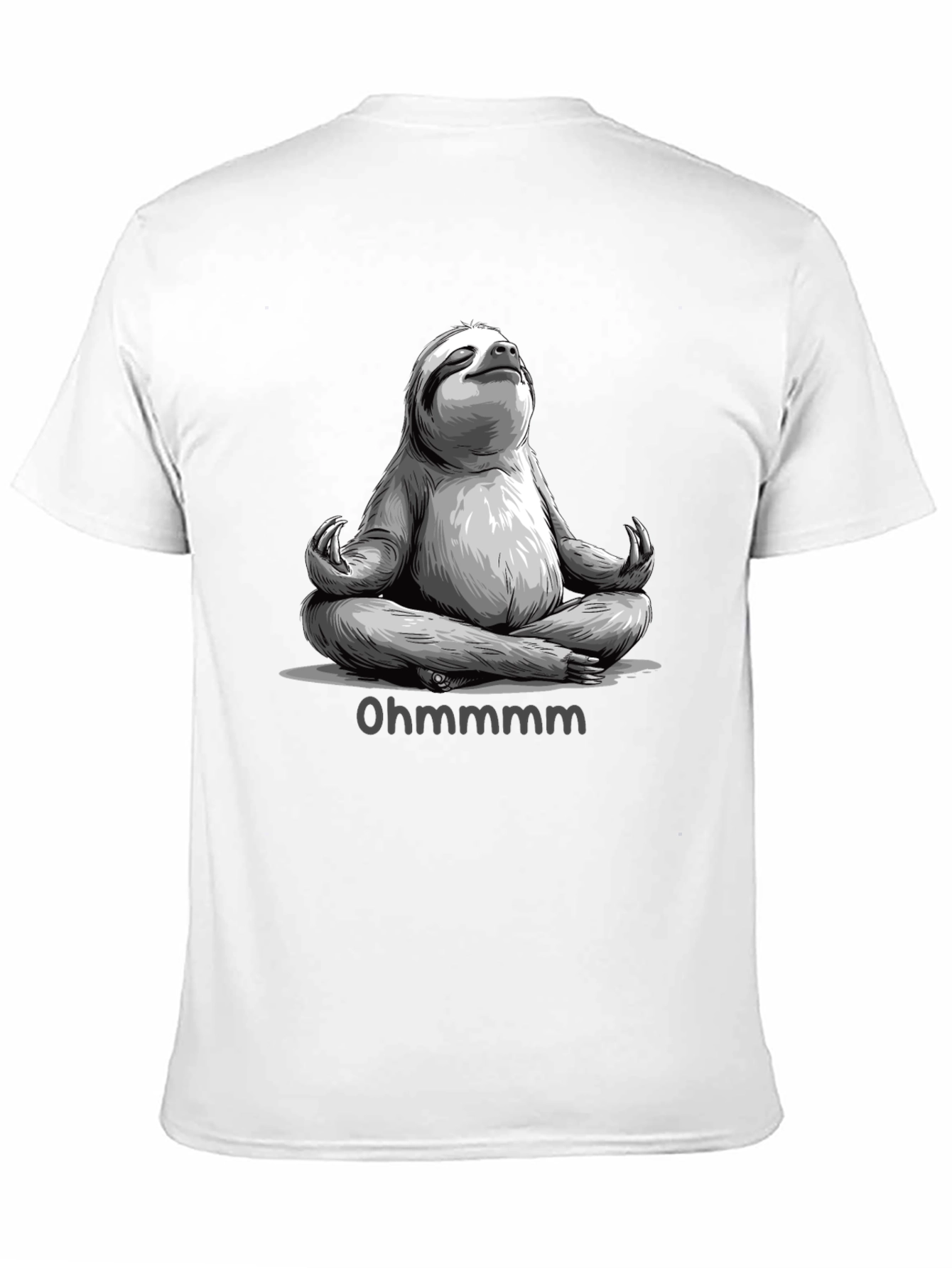 Black Meditating Sloth T-Shirt - Ohm Funny Yoga Tee view 11