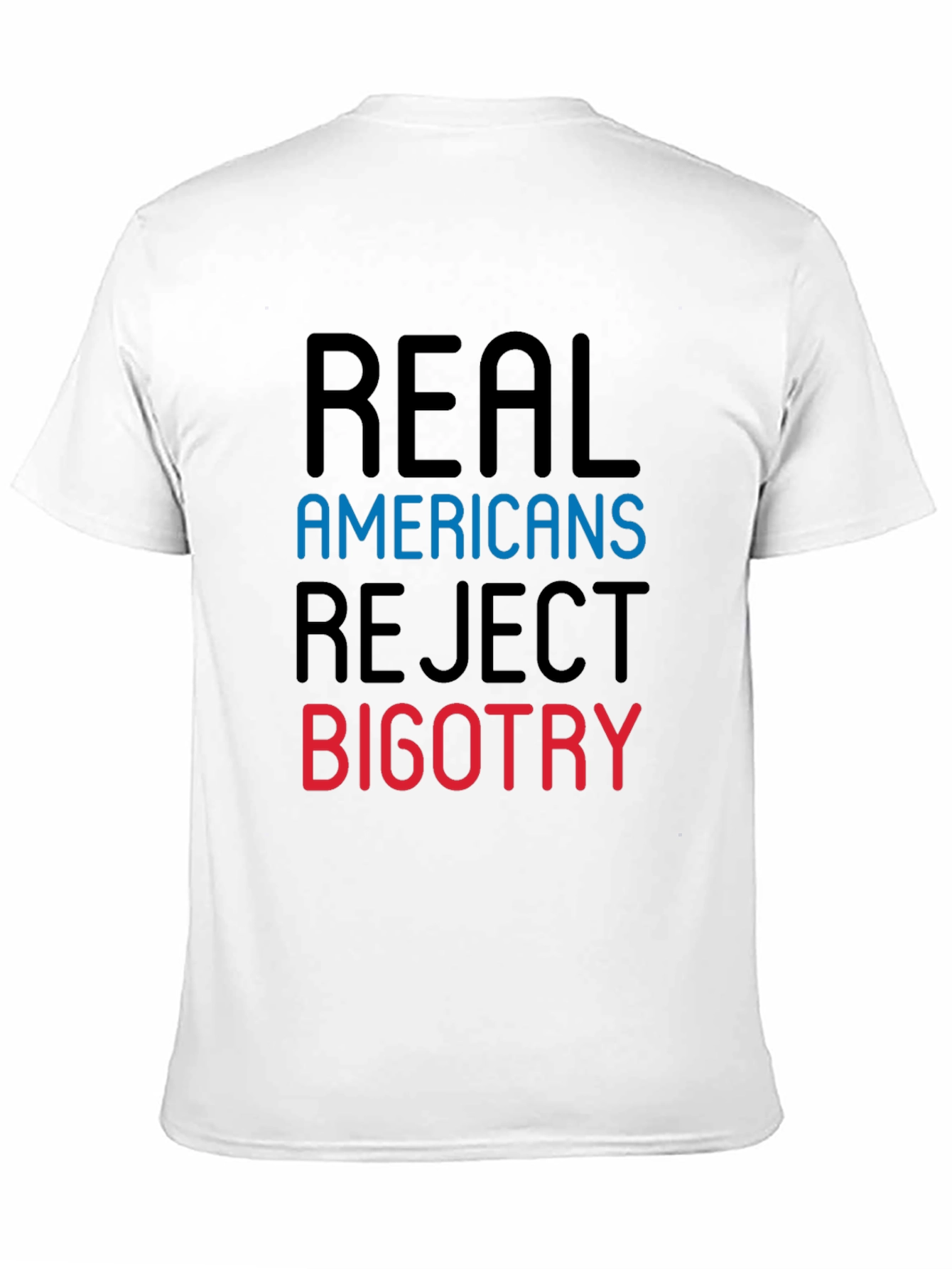 Black Real Americans Reject Bigotry Graphic Tee view 11