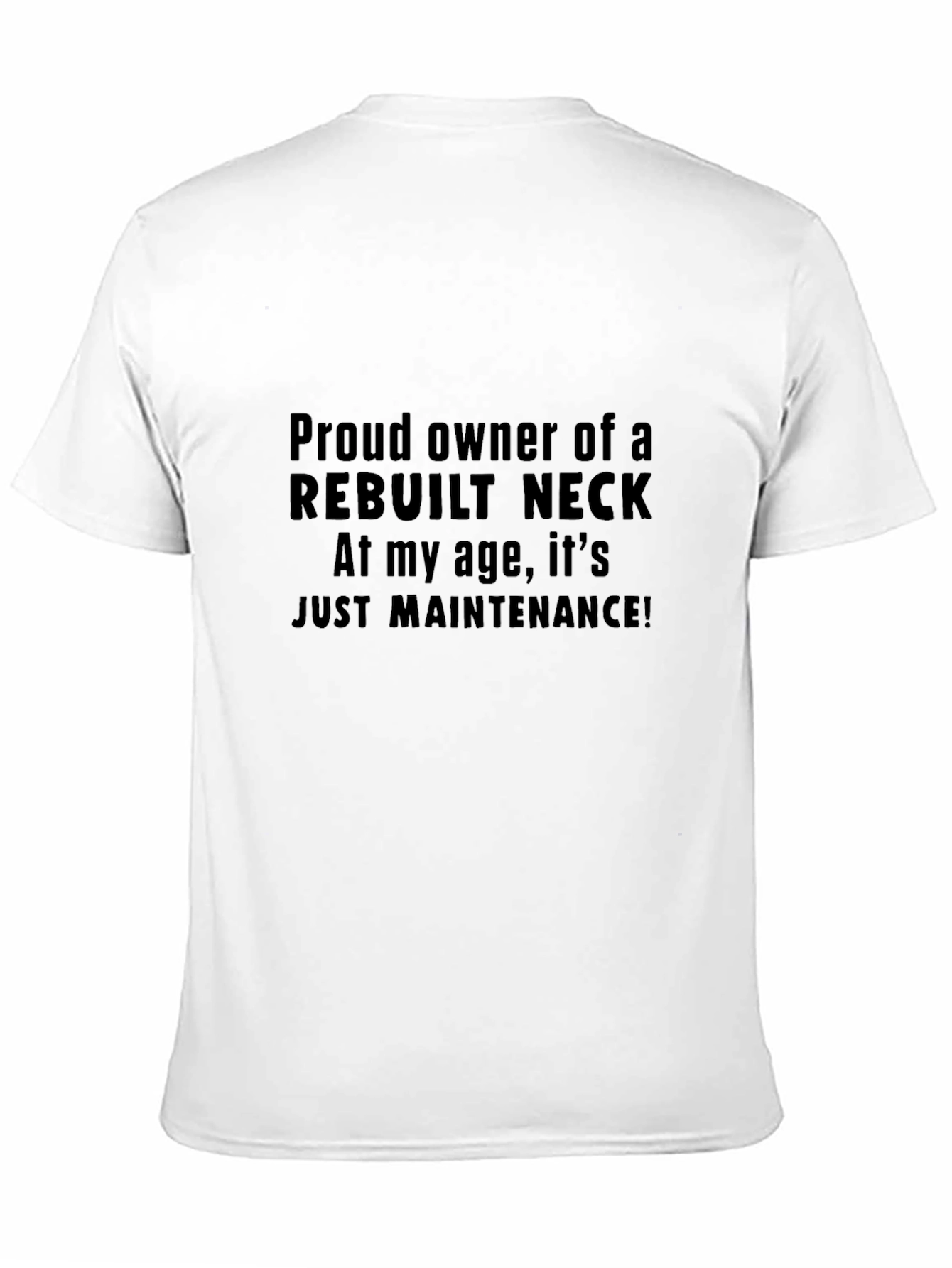 Black Rebuilt Neck T-Shirt Funny Aging Gift view 11
