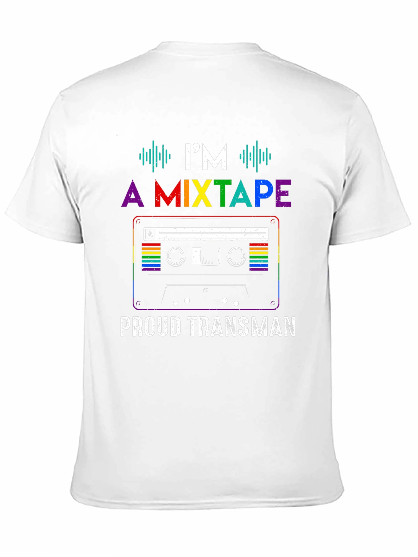Black Proud Transman Mixtape Graphic T-Shirt view 11