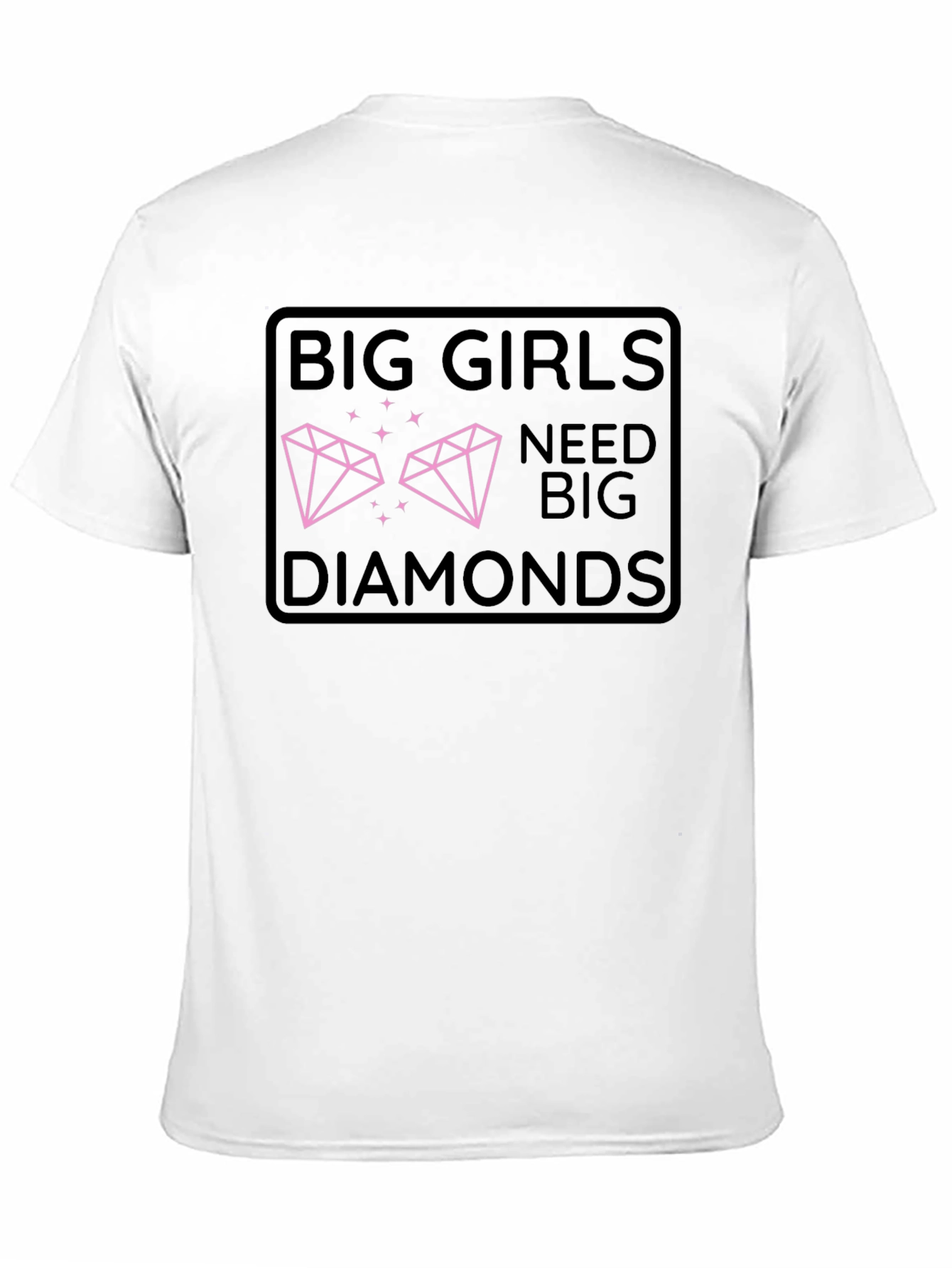 Black Big Girls Need Big Diamonds Graphic Tee view 11