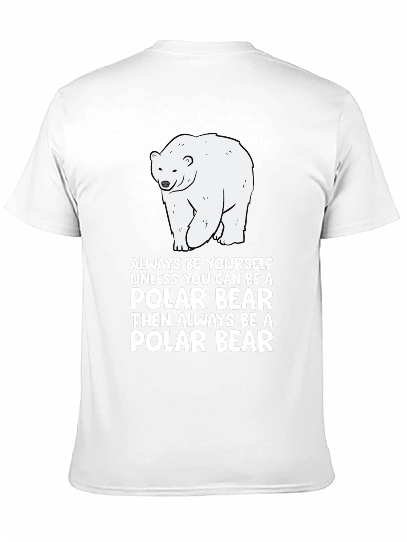 Black Polar Bear T-Shirt - "Always Be Yourself" view 11