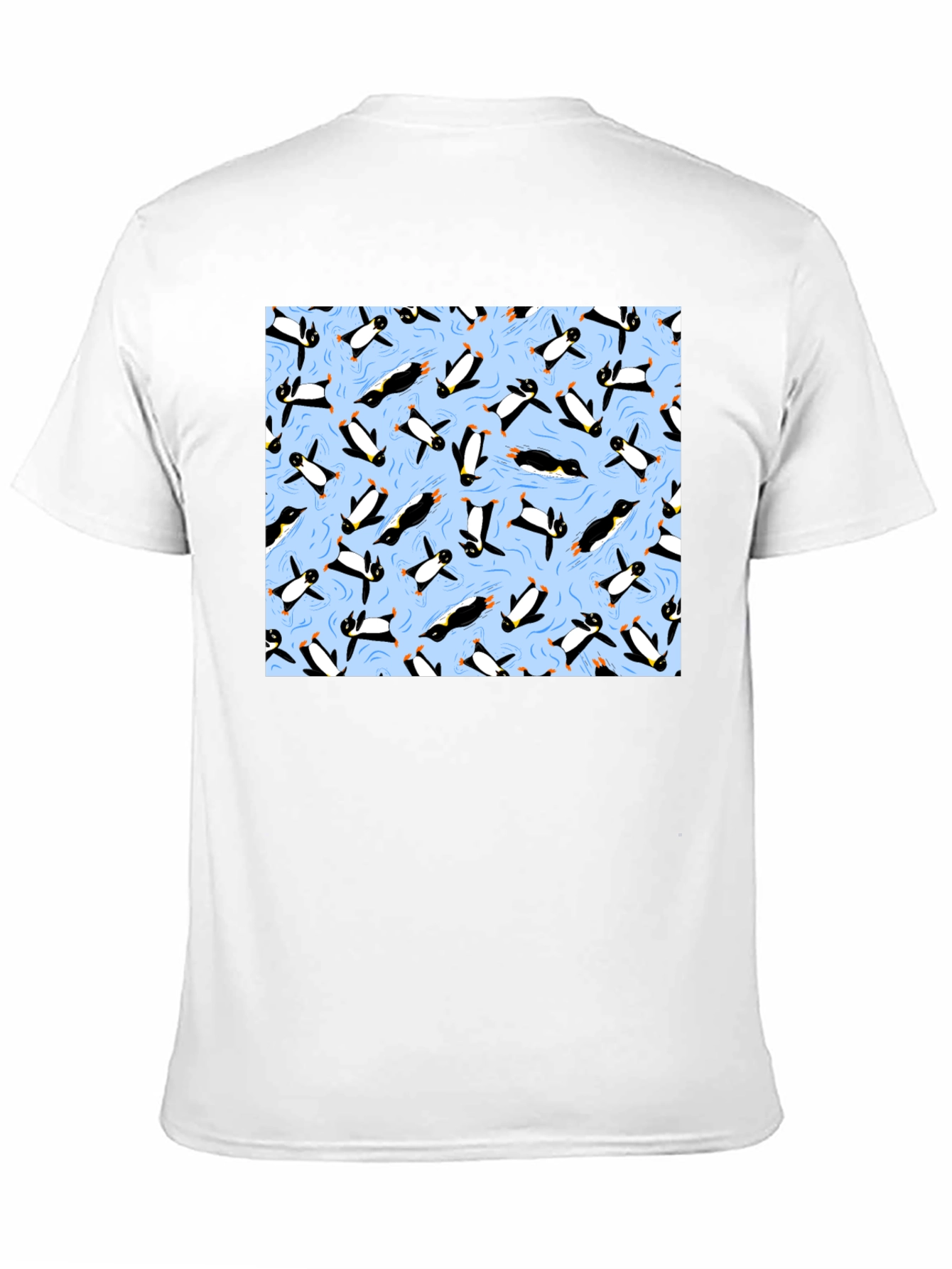 Black Penguin Print Black T-Shirt view 11