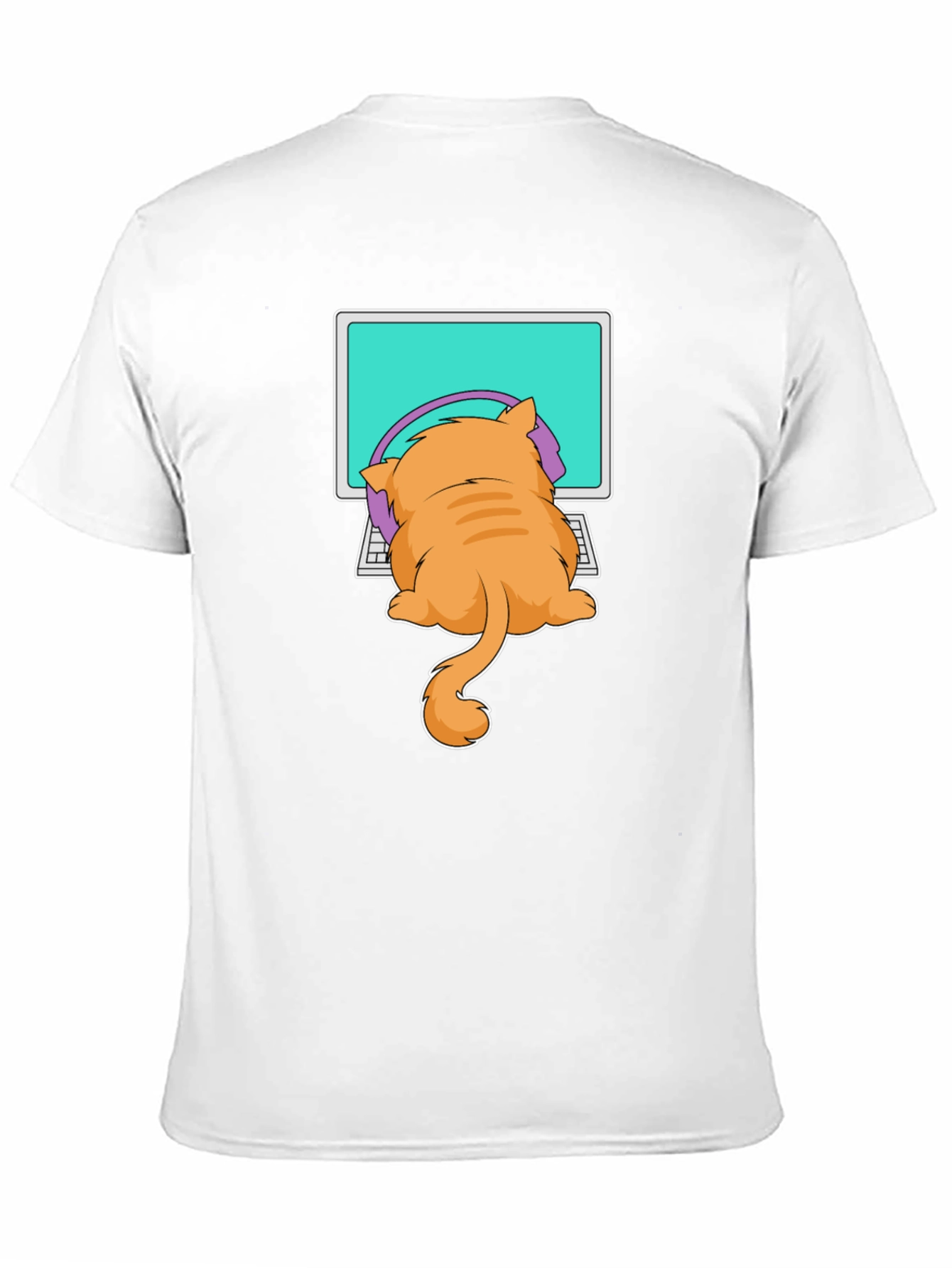 Black Cat Gamer T-Shirt - Funny Kitten Computer Tee view 11