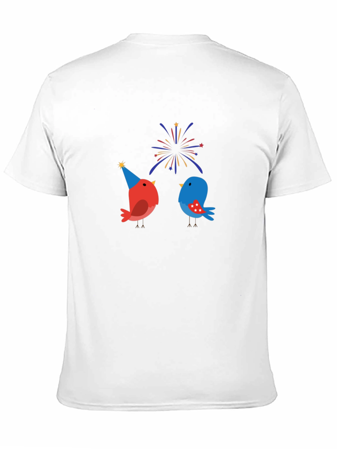Black Festive Birds Graphic T-Shirt view 11