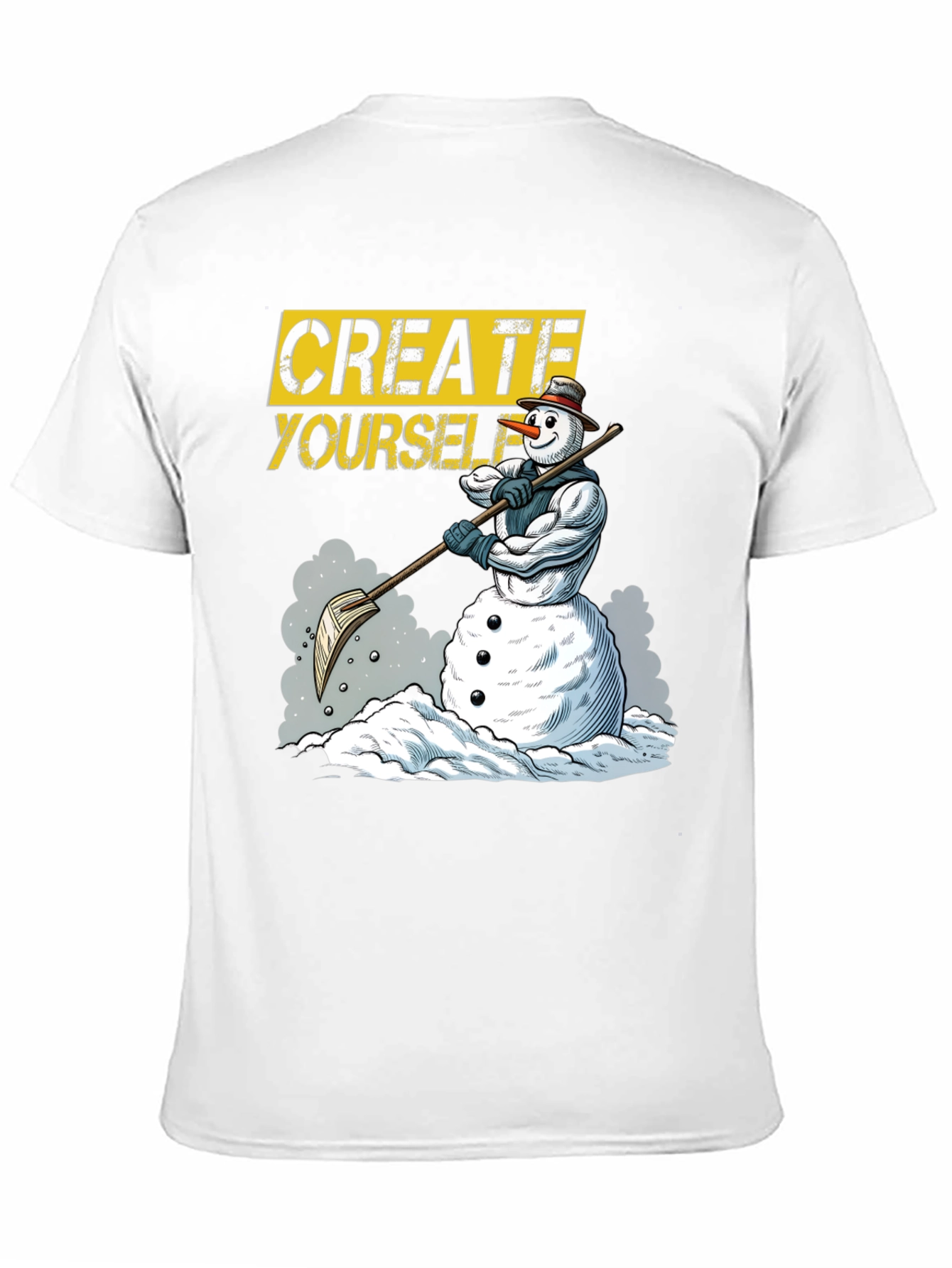 Black Create Yourself Graphic Tee - Snowman Design view 11