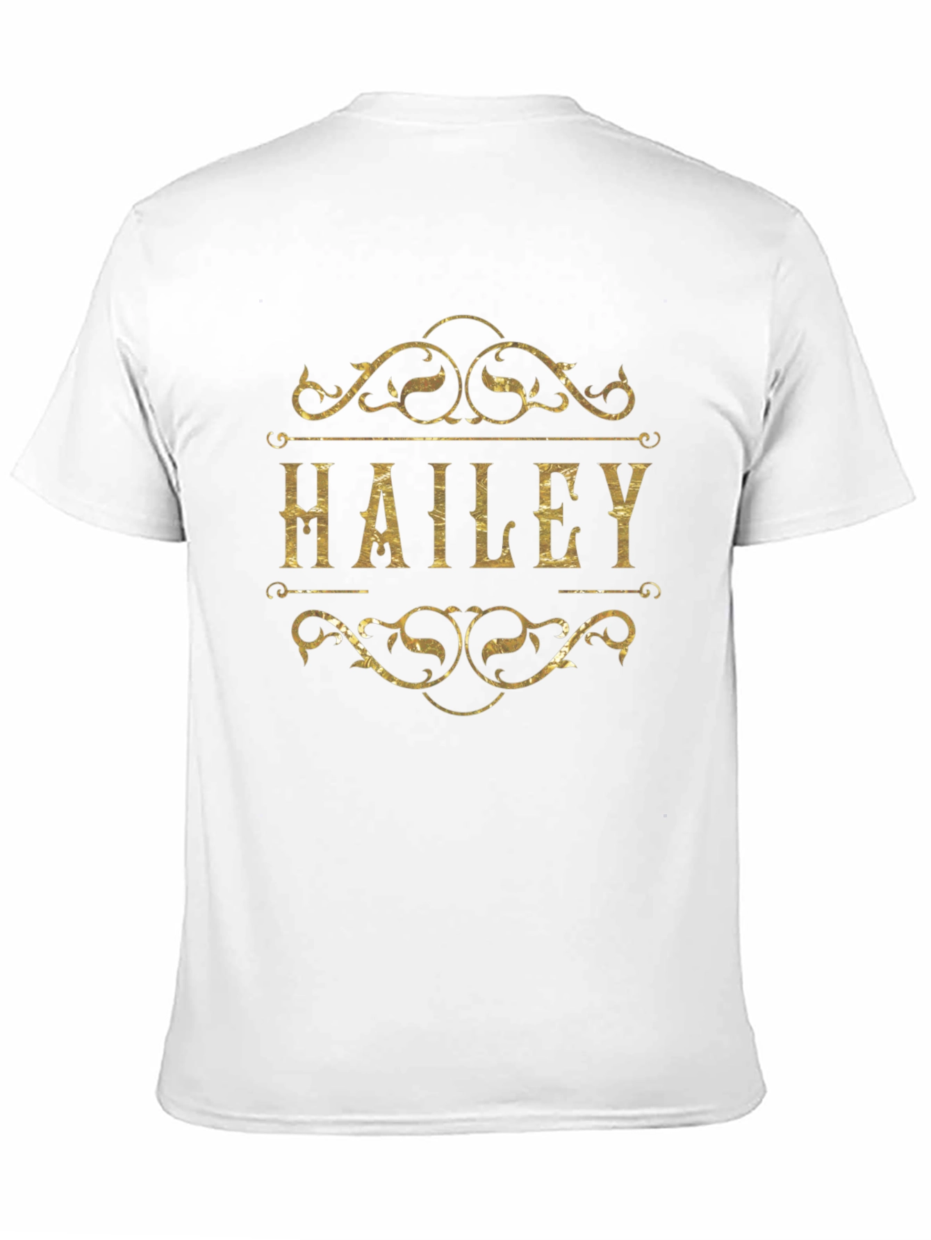 Black Personalized Hailey Vintage Style Black T-Shirt view 11