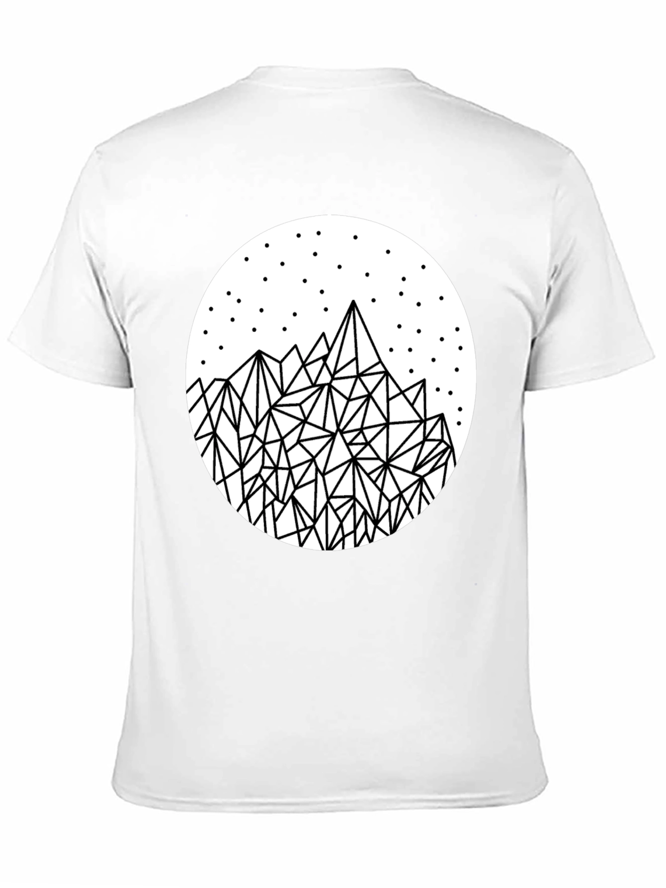 Black Geometric Mountainscape Tee view 11