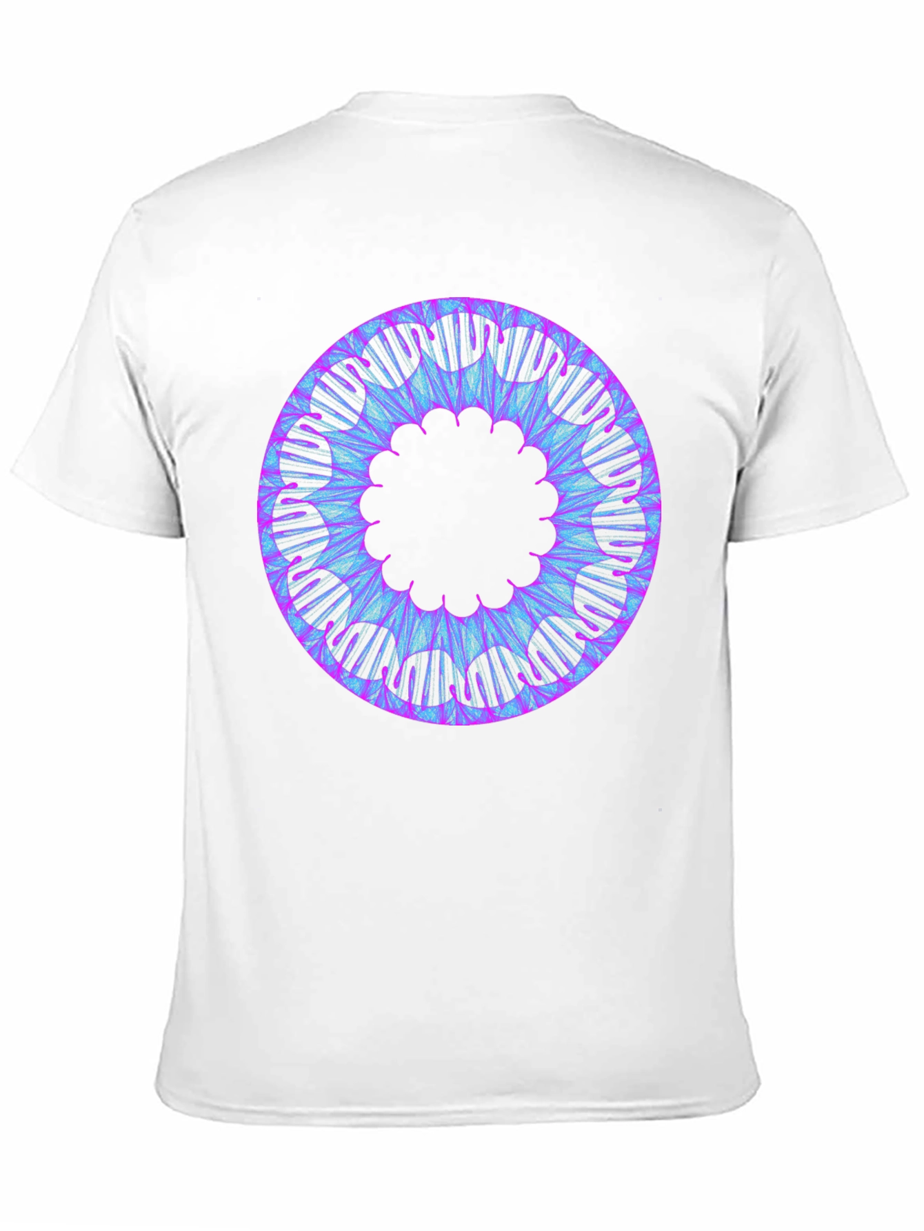 Abstract Circular Graphic Tee - Black Cotton Blend - 11