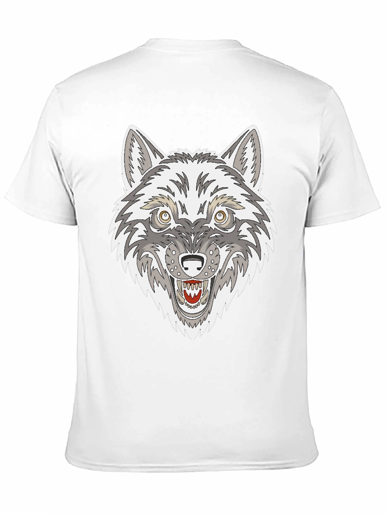 Black Wolf Graphic Print Black T-Shirt view 11