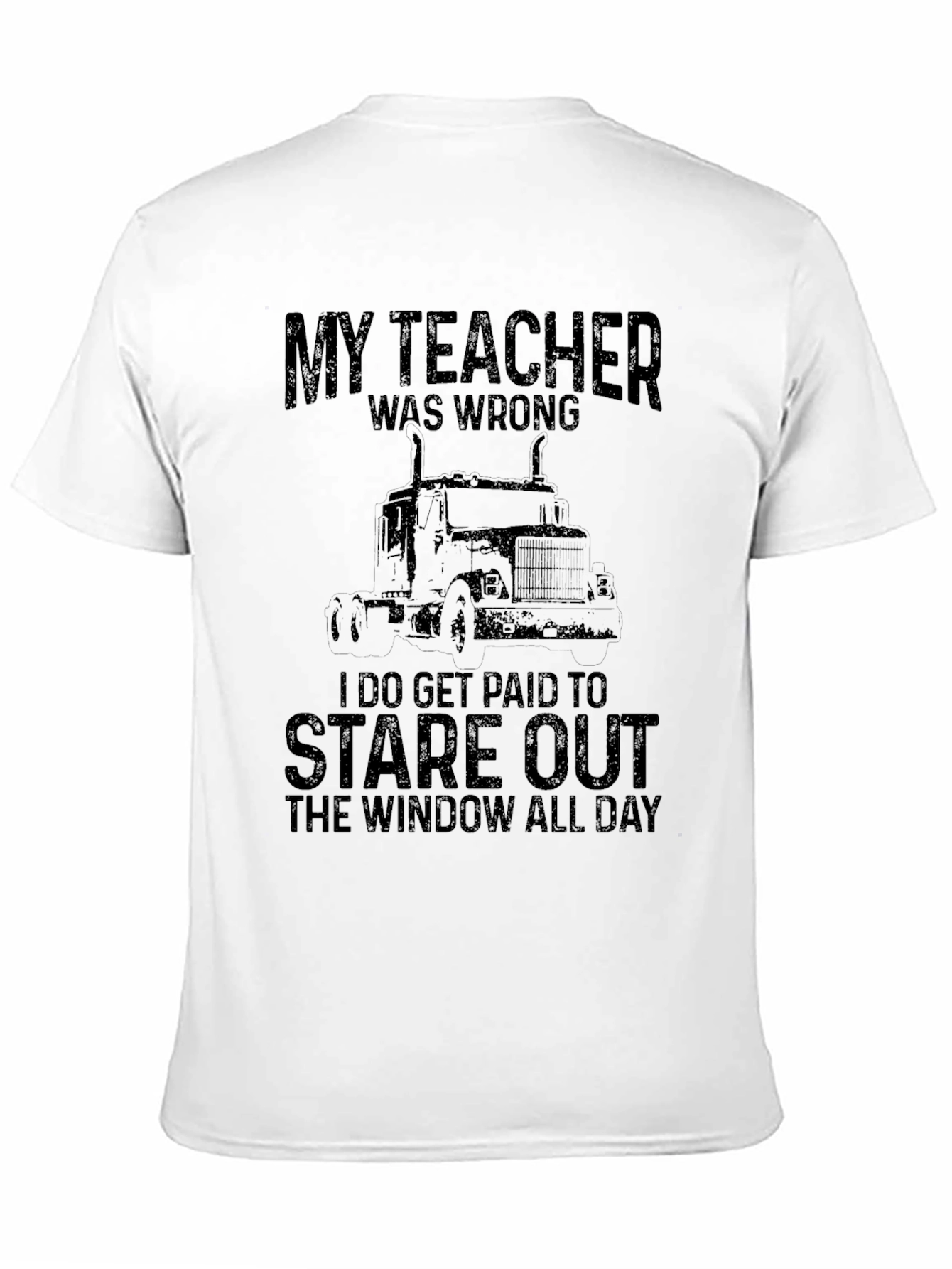Black Trucker T-Shirt - My Teacher Was Wrong view 11