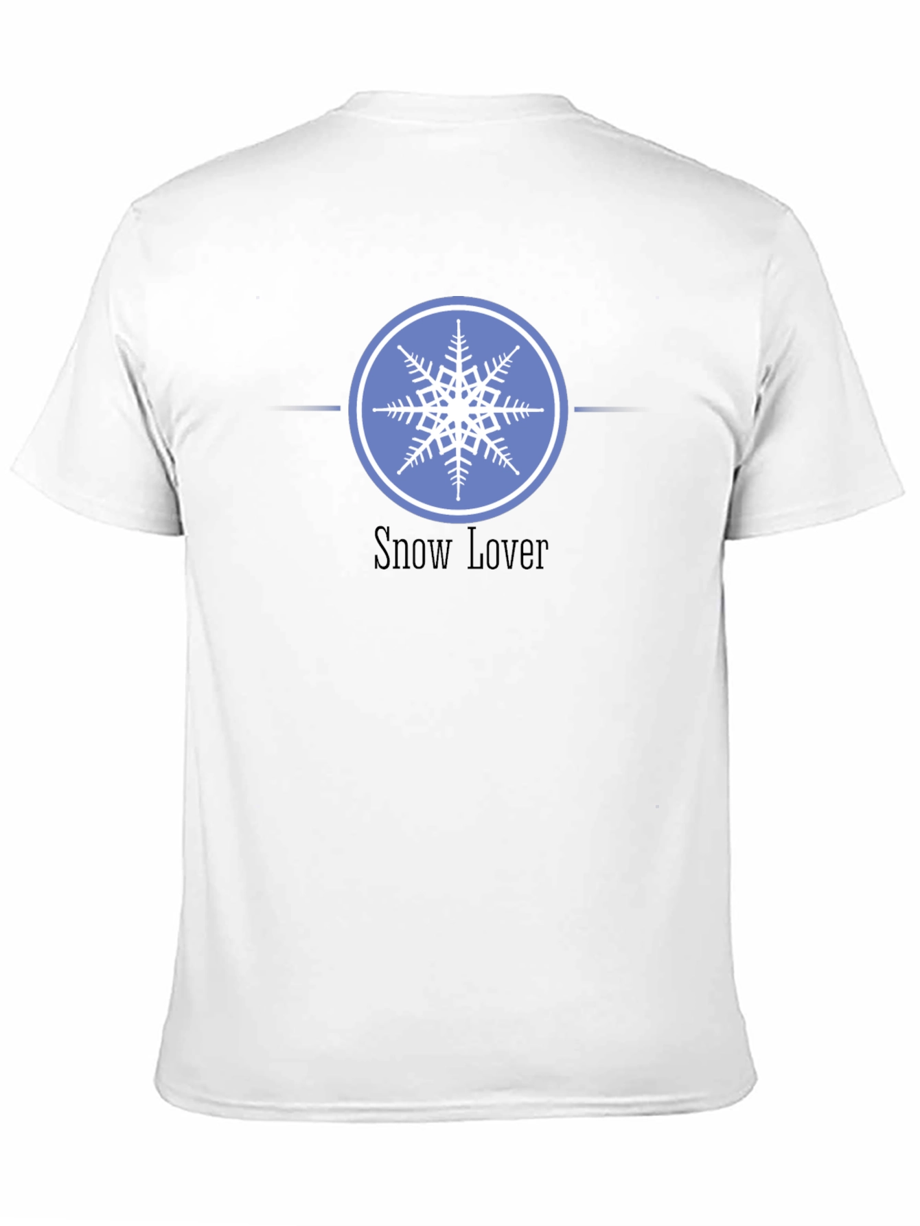Black Snow Lover Graphic Tee - Winter Snowflake Design view 11