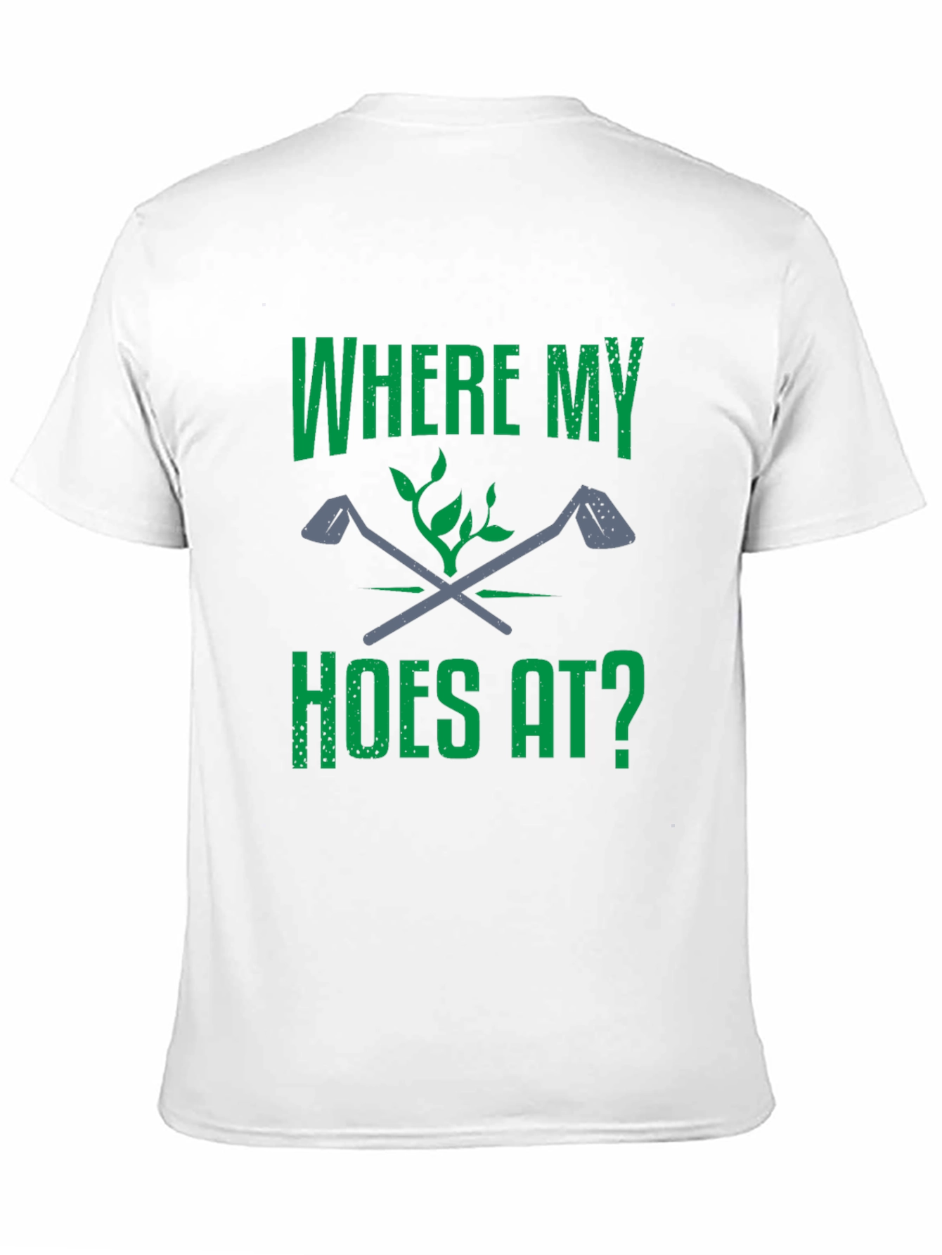 Black Where My Hoes At? Golf T-Shirt - Funny Golfing Tee view 11