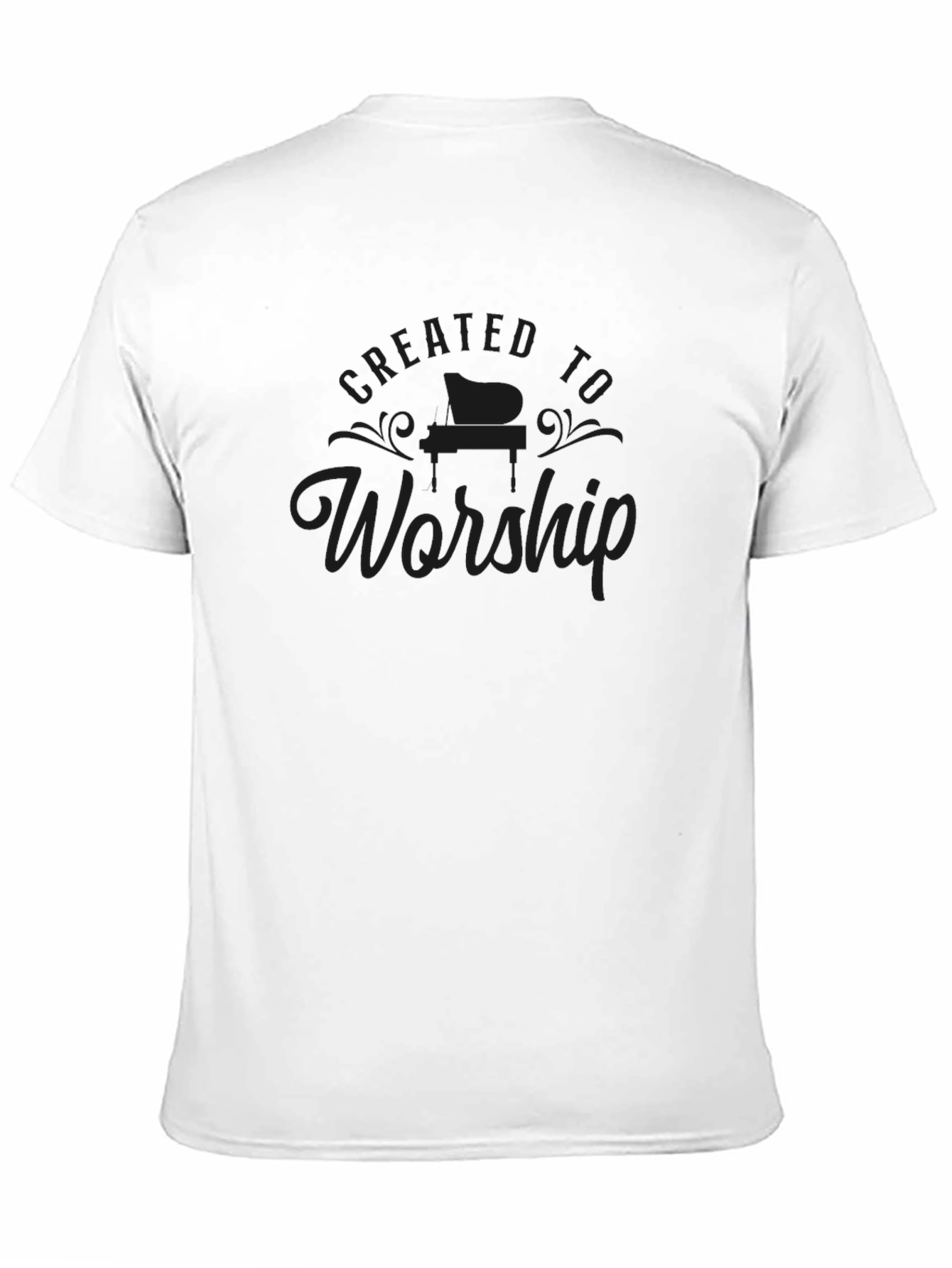 Black Created to Worship Black Graphic Tee view 11