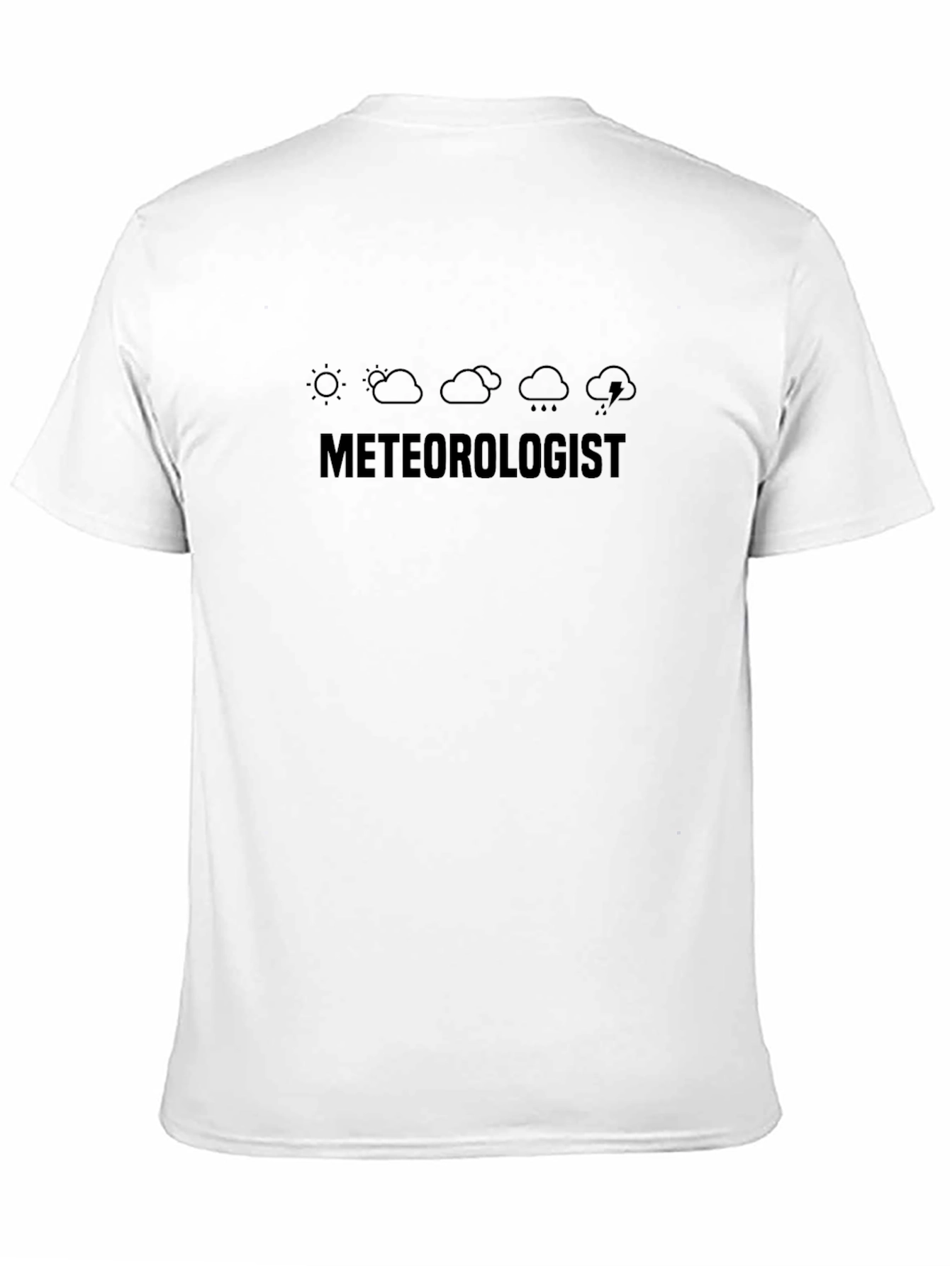 Black Meteorologist Weather Graphic Print T-Shirt view 11