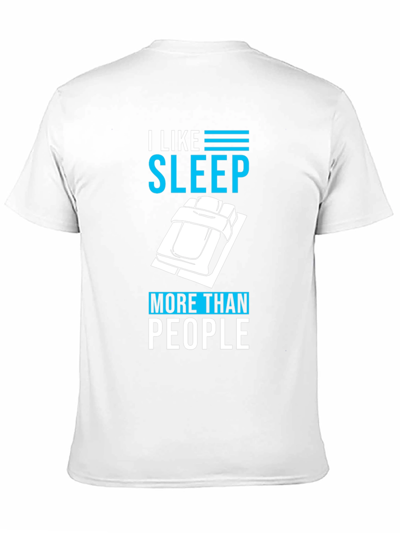 Black I Like Sleep More Than People T-Shirt view 11