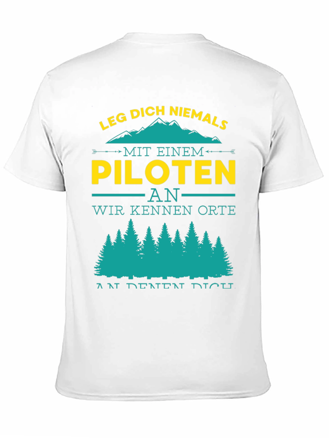 Black Pilot T-Shirt: Leg Dich Niemals An view 11
