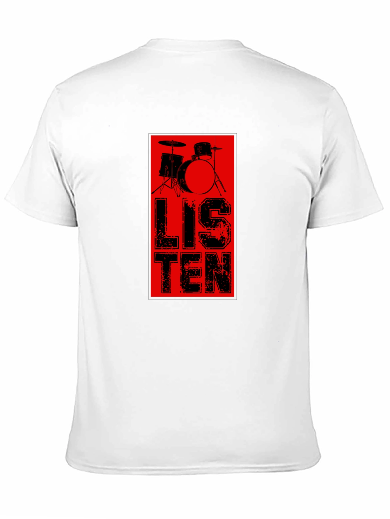 Black Listen Drum T-Shirt view 11