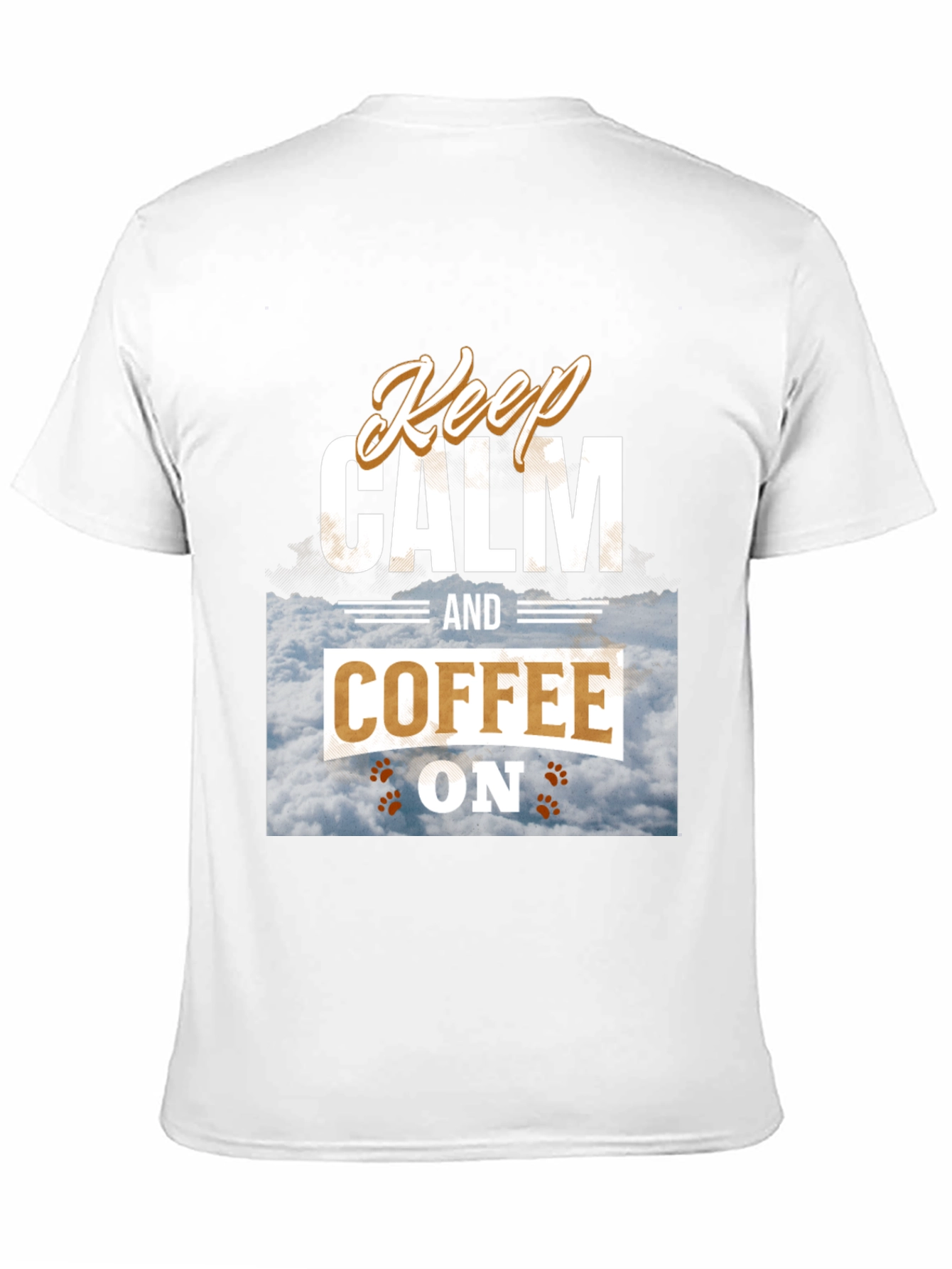 Black Keep Calm and Coffee On Graphic Tee view 11