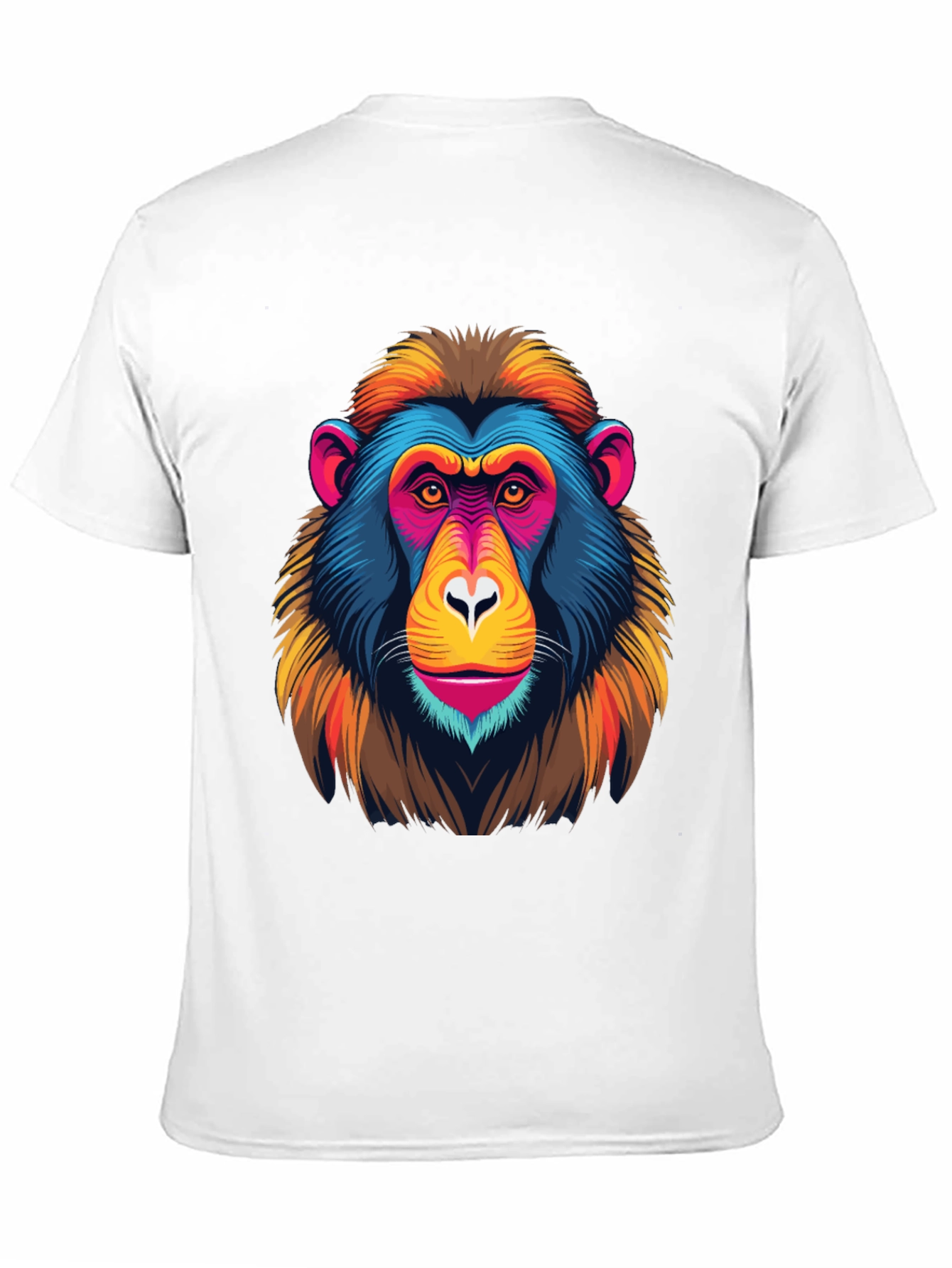 Black Colorful Monkey Graphic Tee - Funky Animal Print view 11