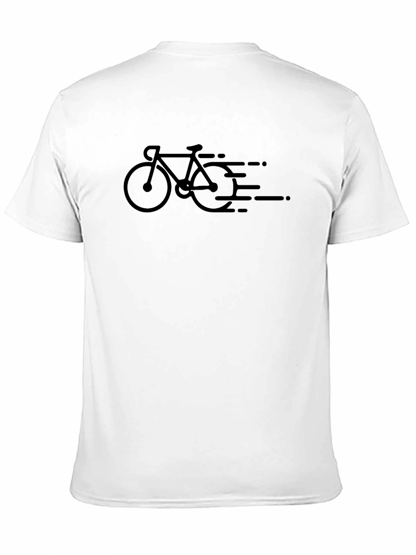 Black Speeding Bicycle Graphic Tee - Black Cotton view 11