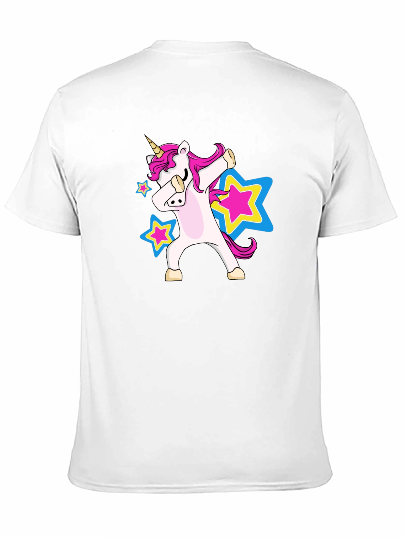Black Dabbing Unicorn Star Black T-Shirt view 11