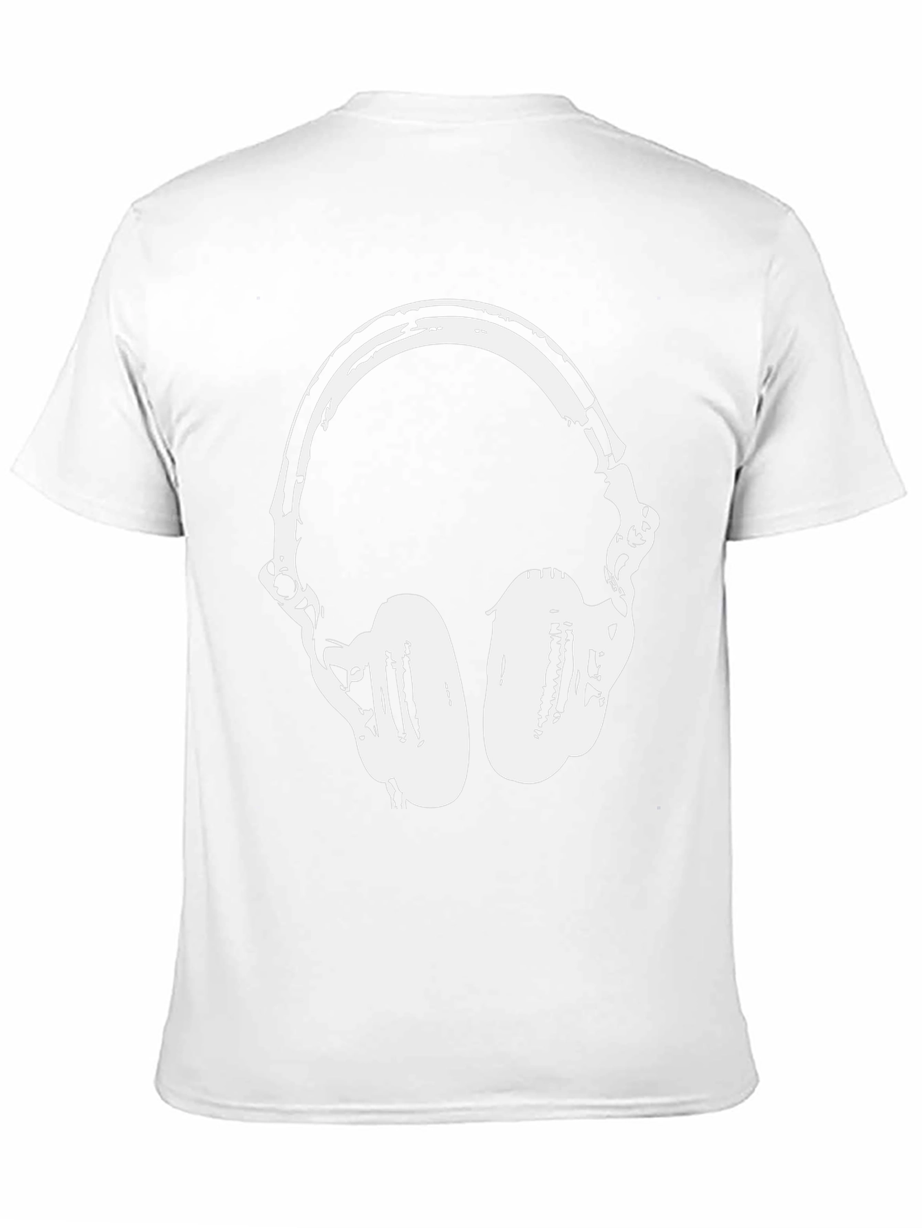 Black Cool Headphones Graphic T-Shirt - Black view 11