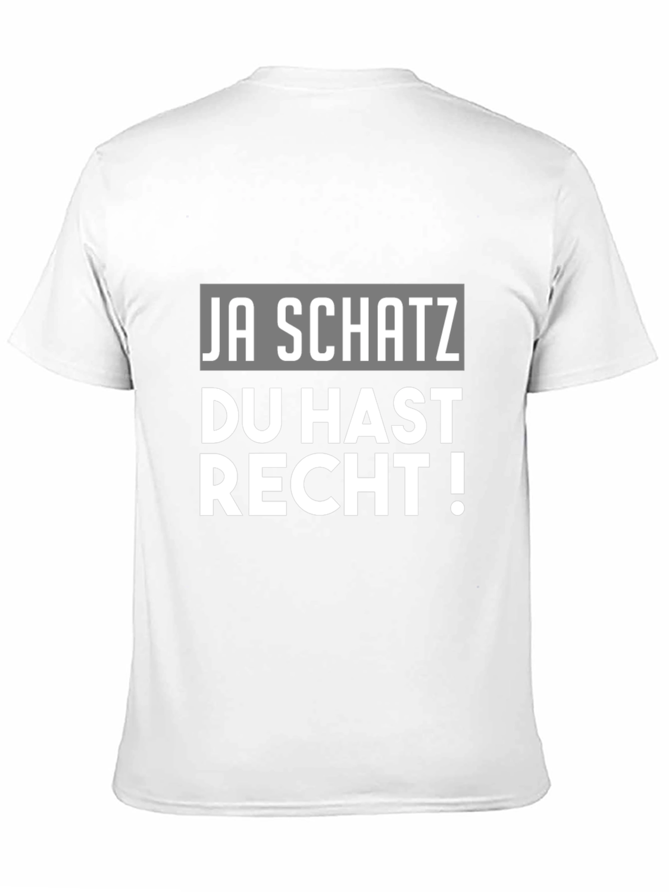 Black Ja Schatz Du Hast Recht! Men's Black T-Shirt view 11