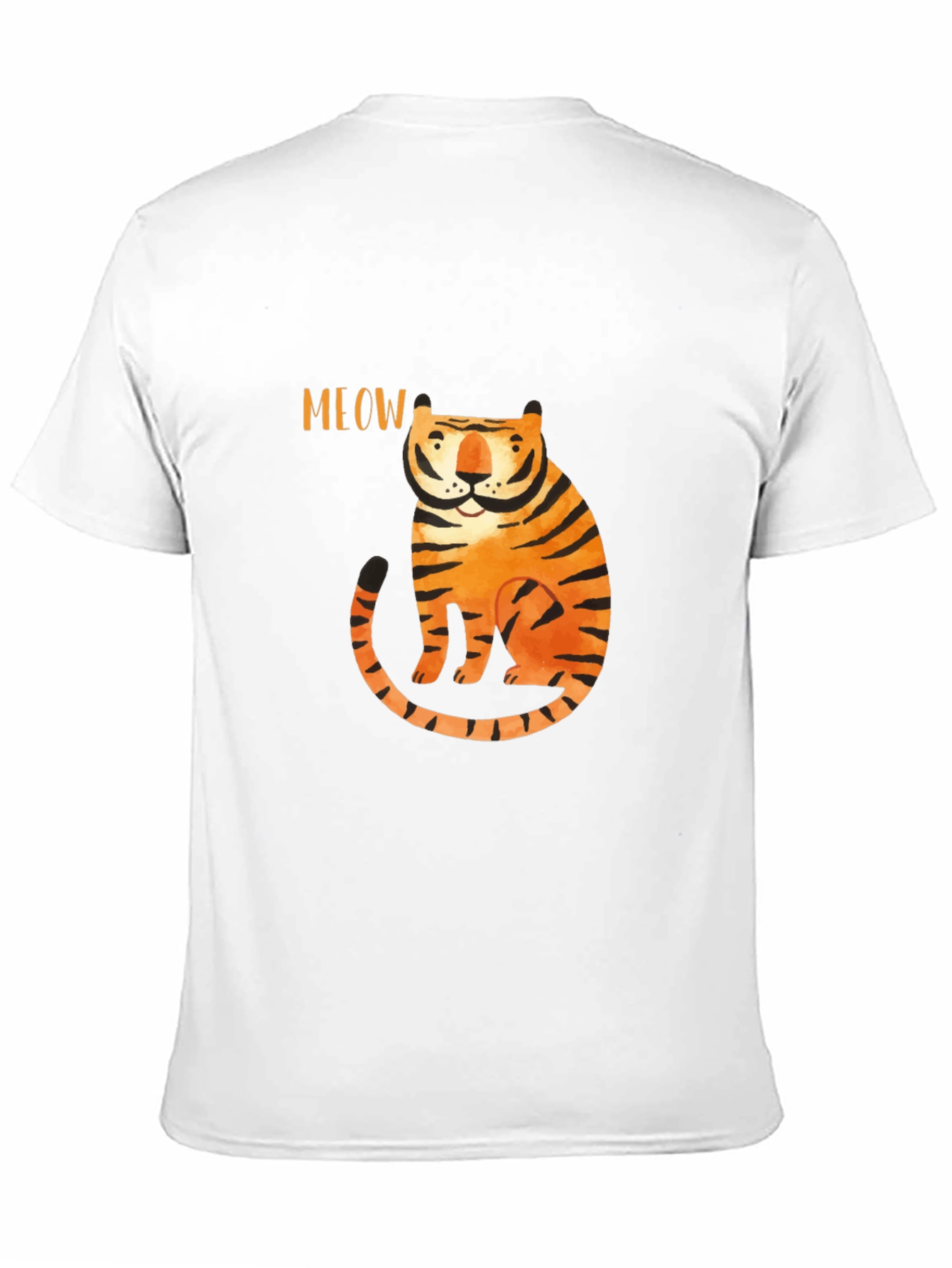 Meow Tiger Graphic Tee - Black Cotton T-Shirt - 11
