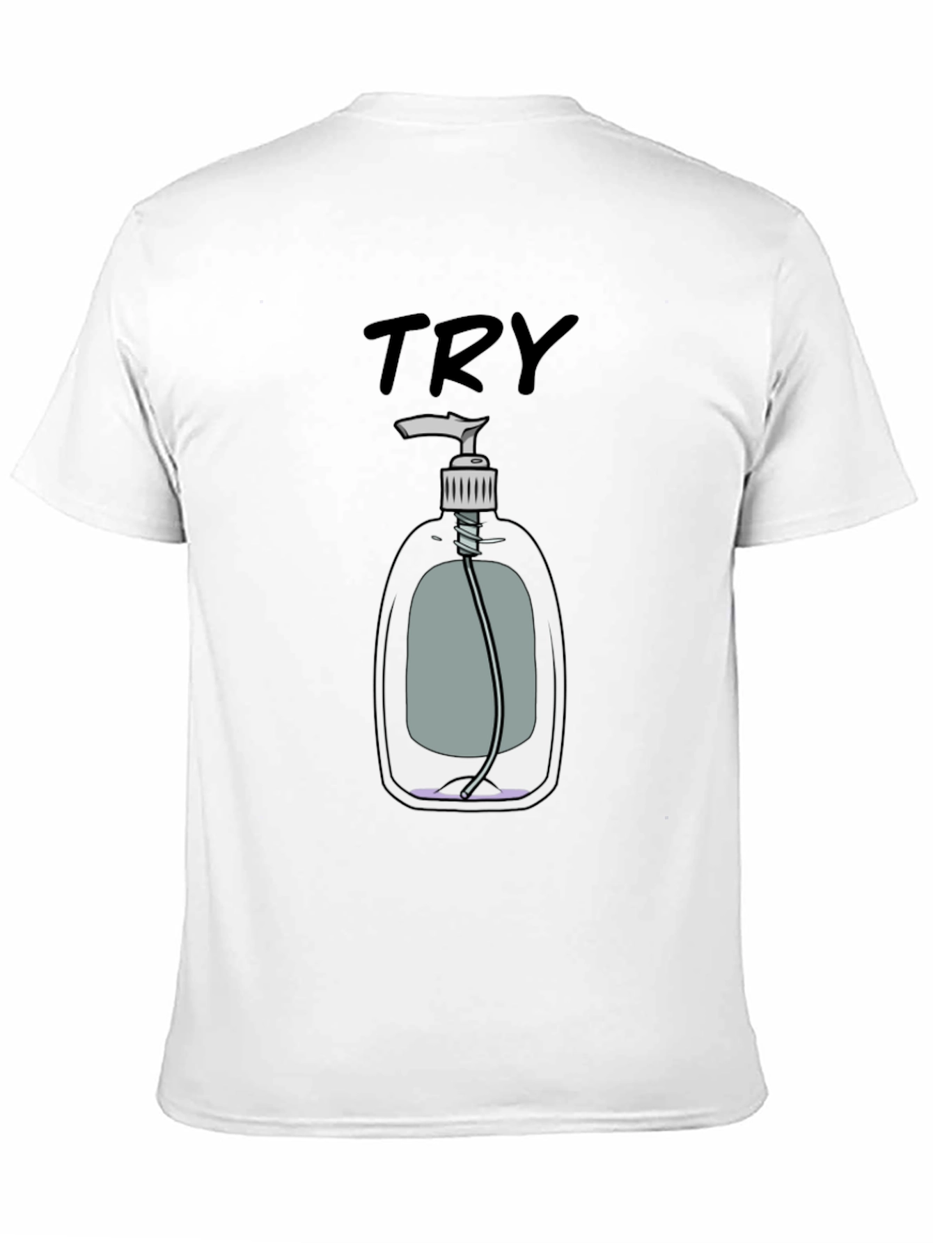 Black Try Hand Sanitizer Graphic T-Shirt view 11