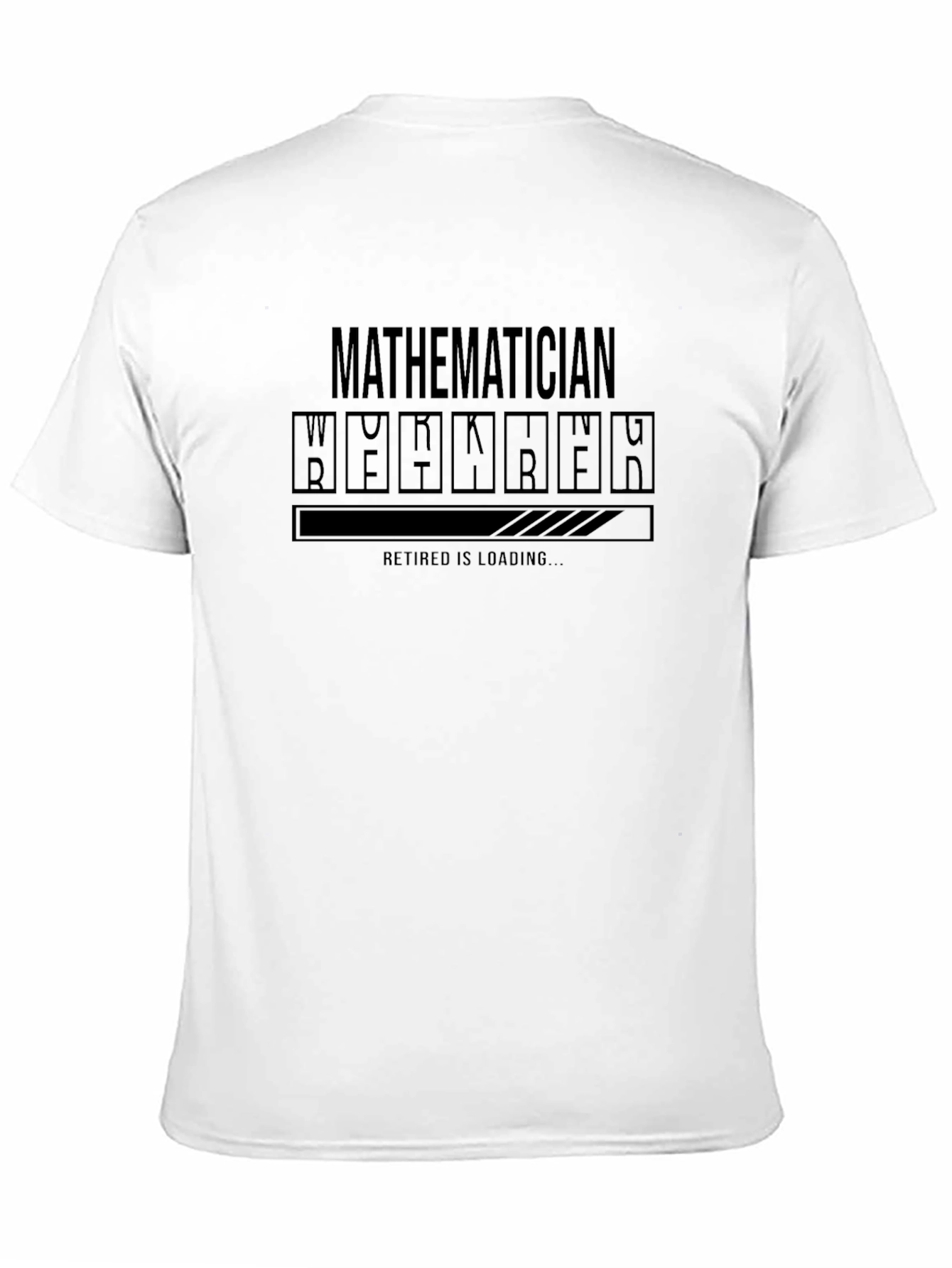 Black Mathematician Retirement Loading Black T-Shirt view 11