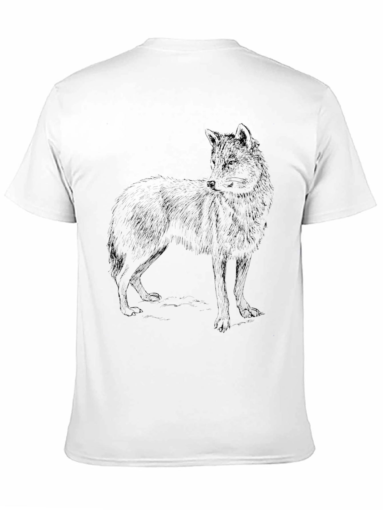 Black Black Wolf Graphic Tee - Stylish Animal Print T-Shirt view 11