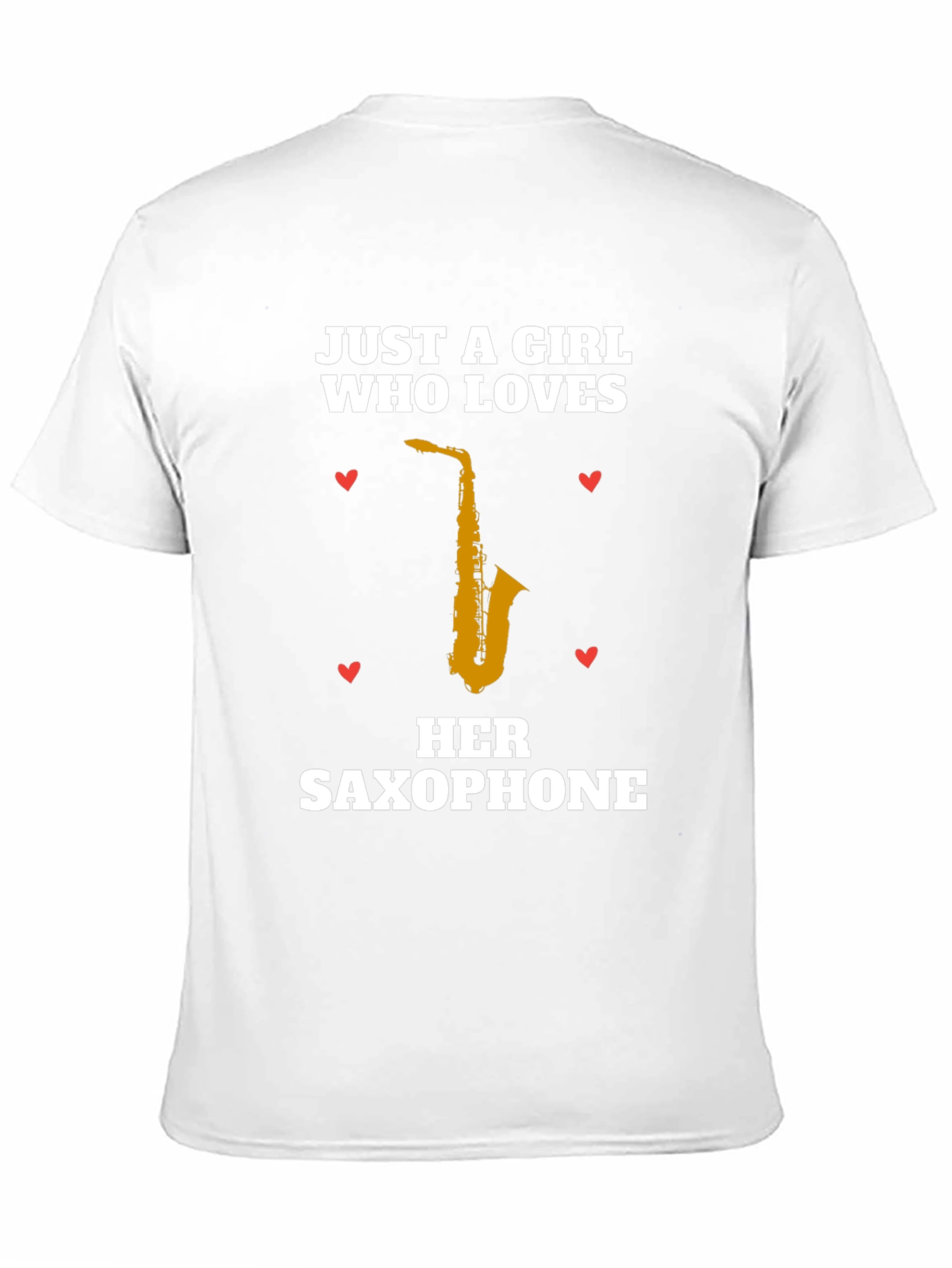 Black Just A Girl Who Loves Her Saxophone T-Shirt view 11