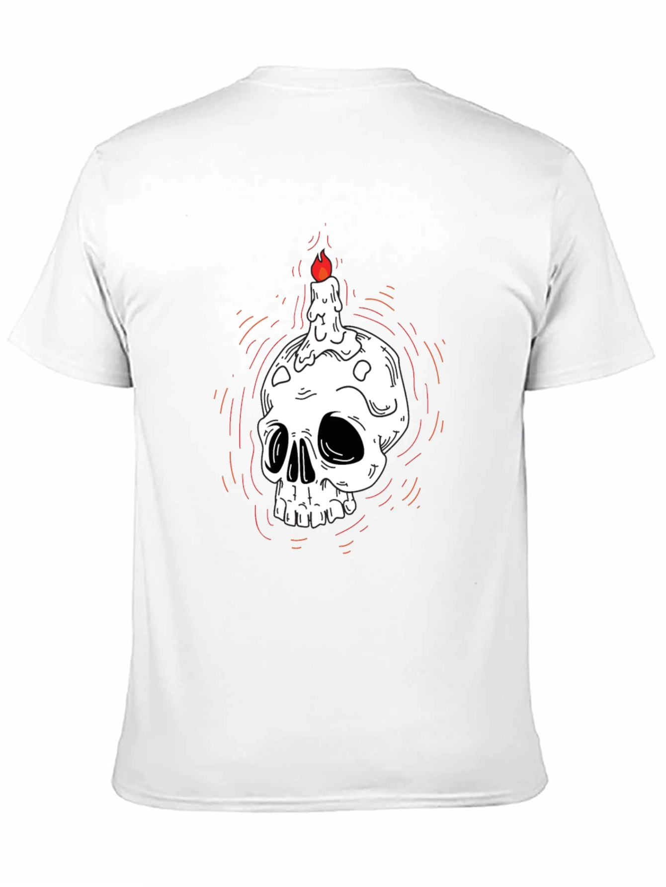 Black Skull Candle Graphic Tee - Dark Humor T-Shirt view 11