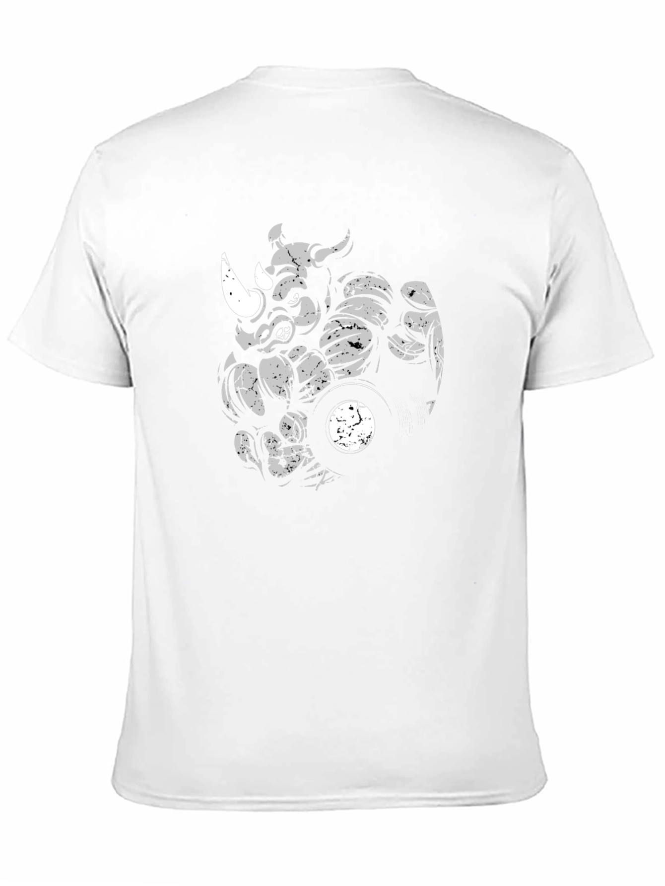 Black Rhino Gym T-Shirt - Black Cotton Graphic Tee view 11