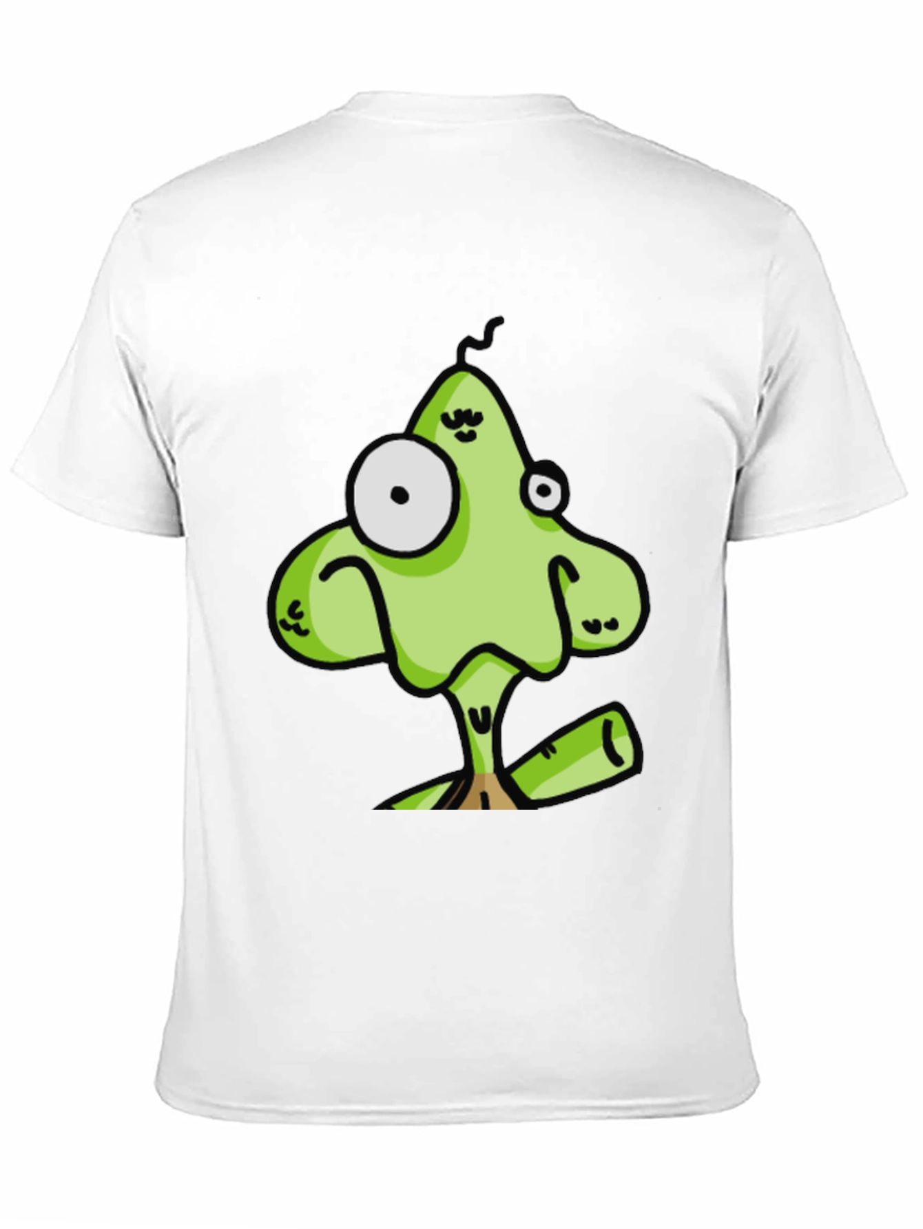 Black Funky Green Cartoon Creature Black T-Shirt view 11