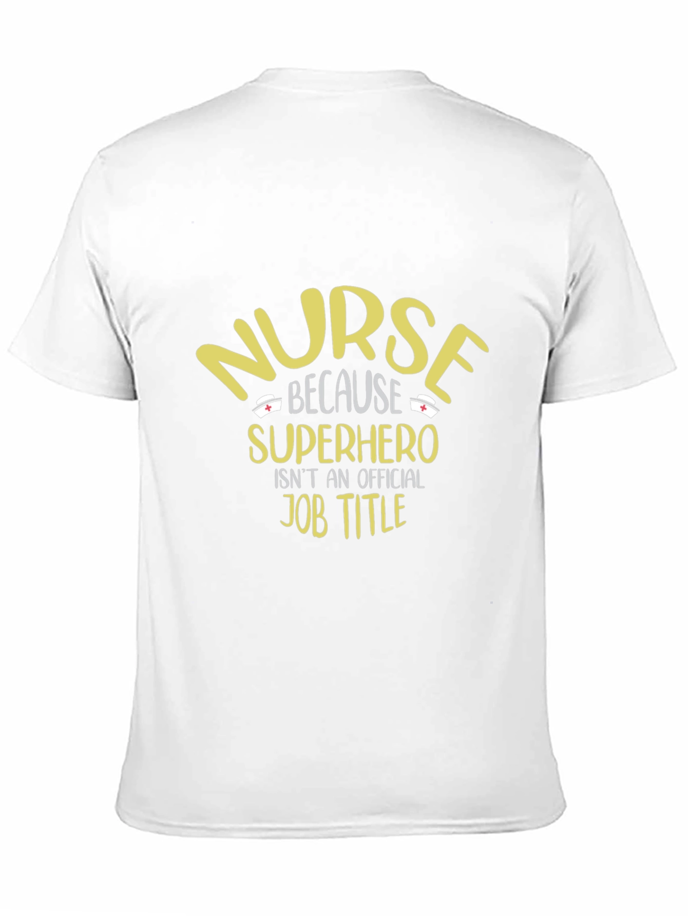 Black Nurse Superhero Job Title T-Shirt view 11