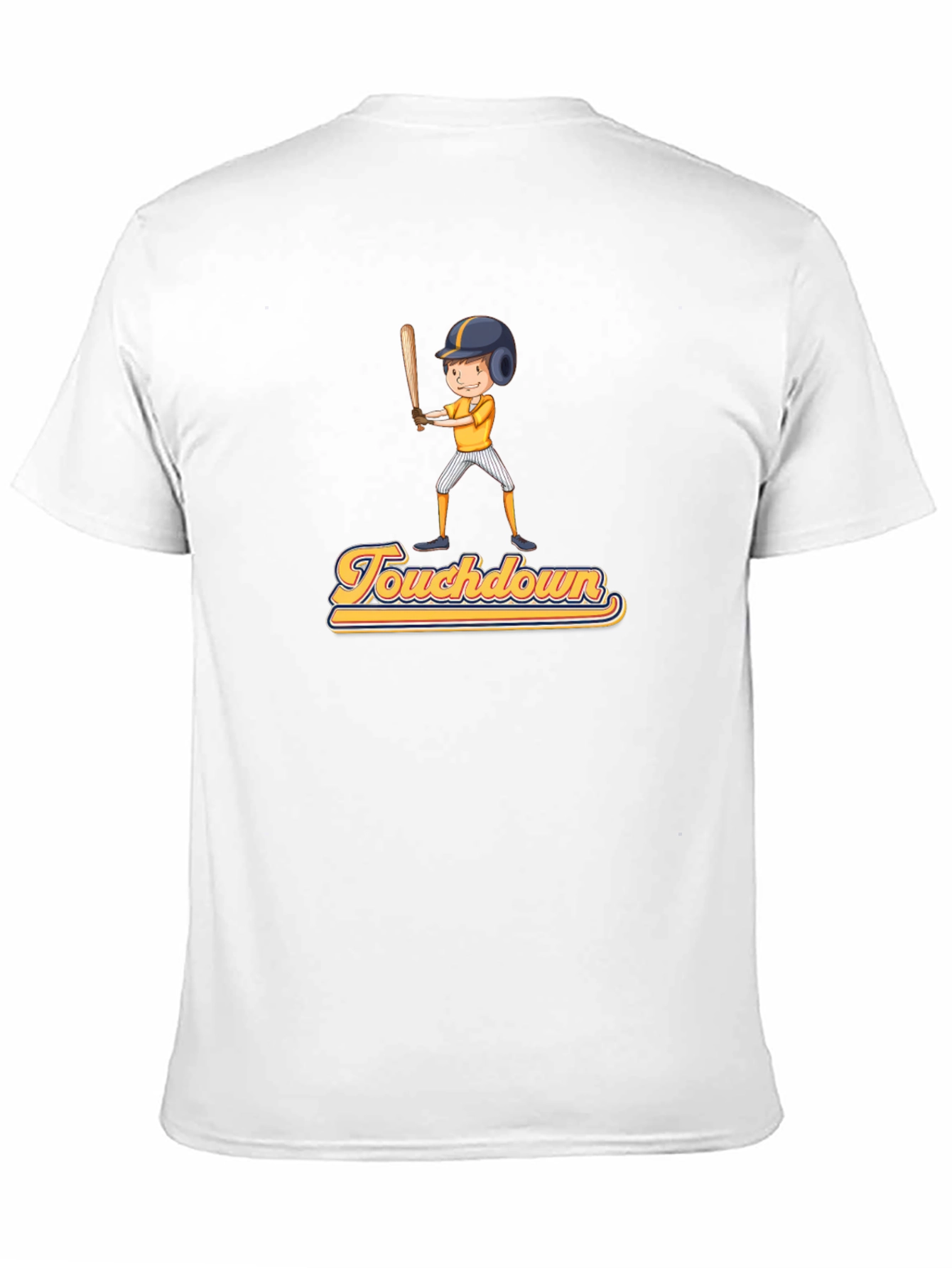 Black Baseball Player T-Shirt Touchdown Black view 11
