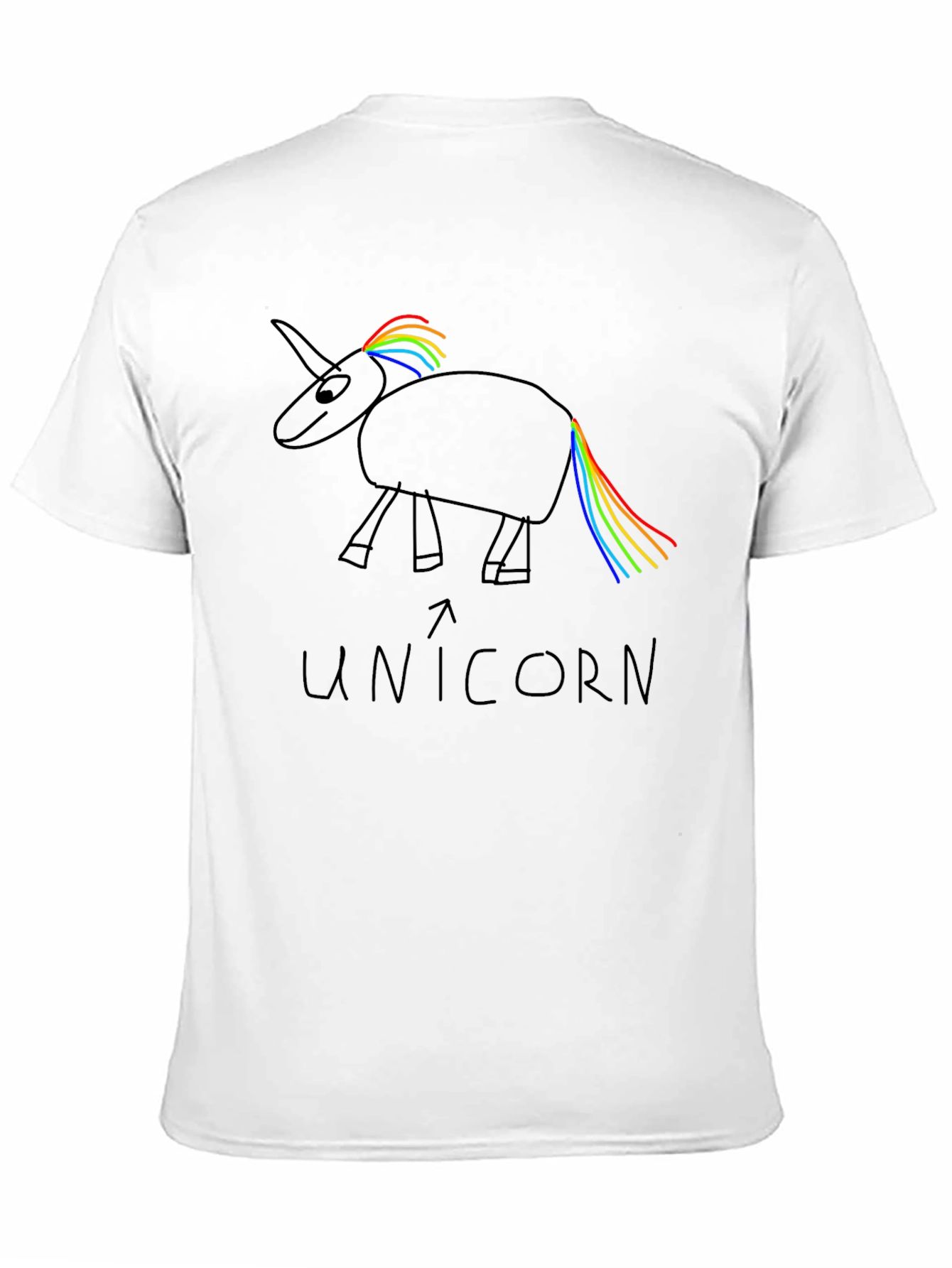 Black Funny Unicorn Graphic Tee - Black T-Shirt view 11