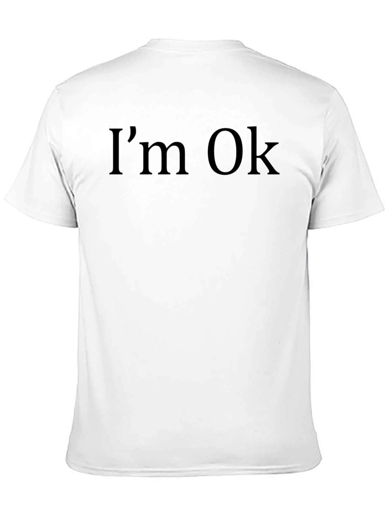 Black I'm Ok Graphic Tee - Black Casual T-Shirt view 11