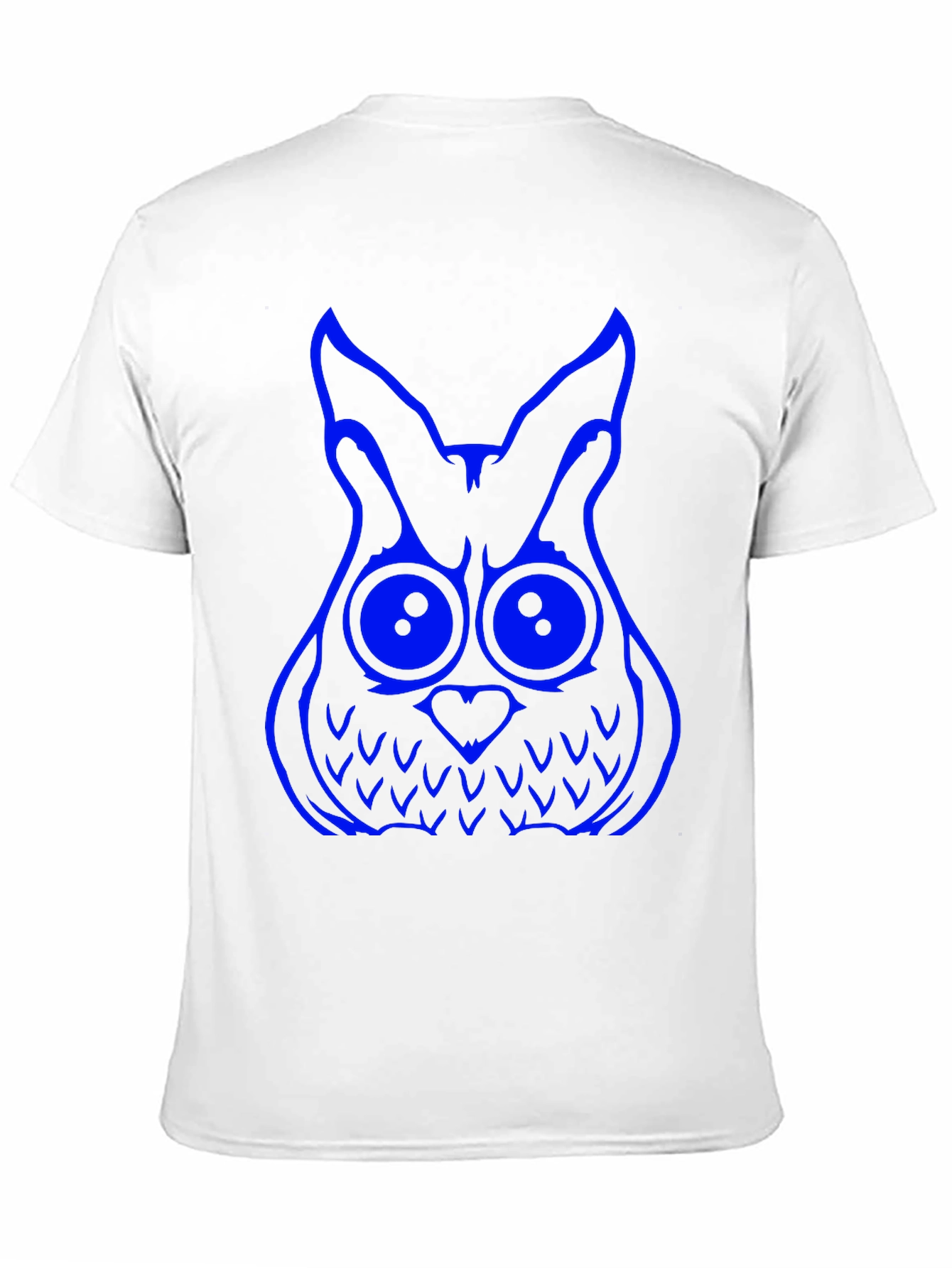 Black Cool Owl Graphic Tee - Black Cotton T-Shirt view 11