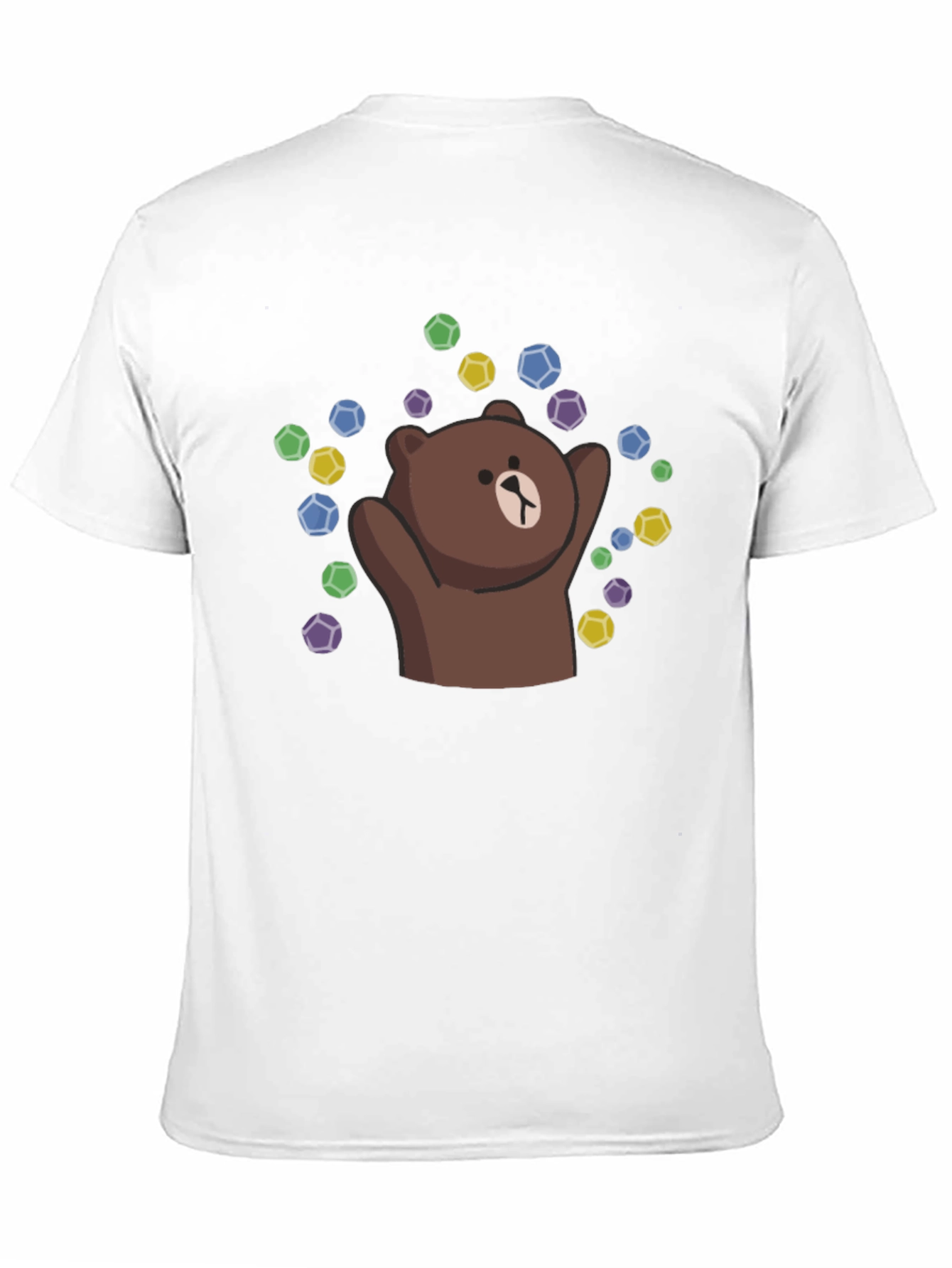 Black Cute Brown Bear T-Shirt - Graphic Tee view 11