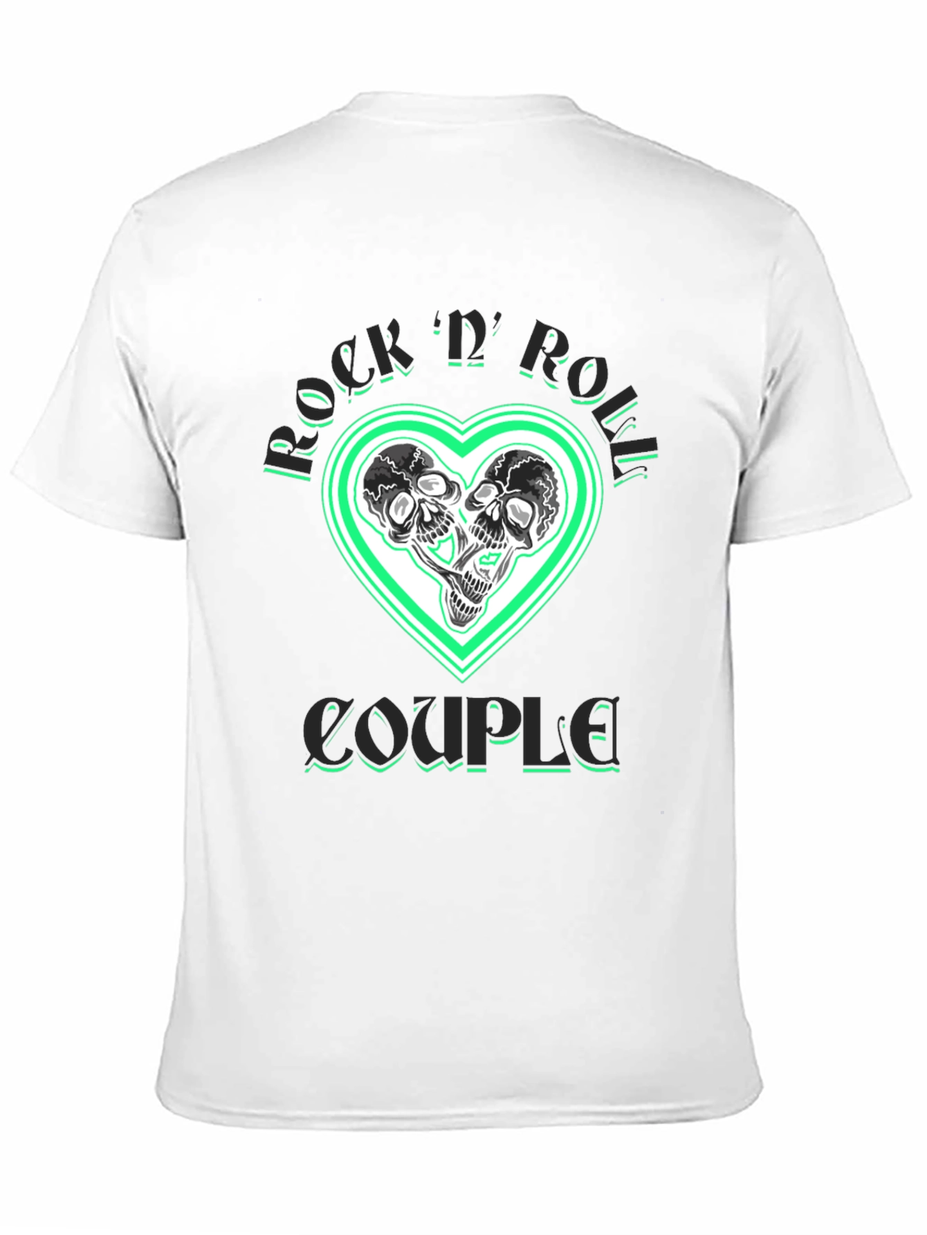 Black Rock 'n' Roll Couple T-Shirt view 11