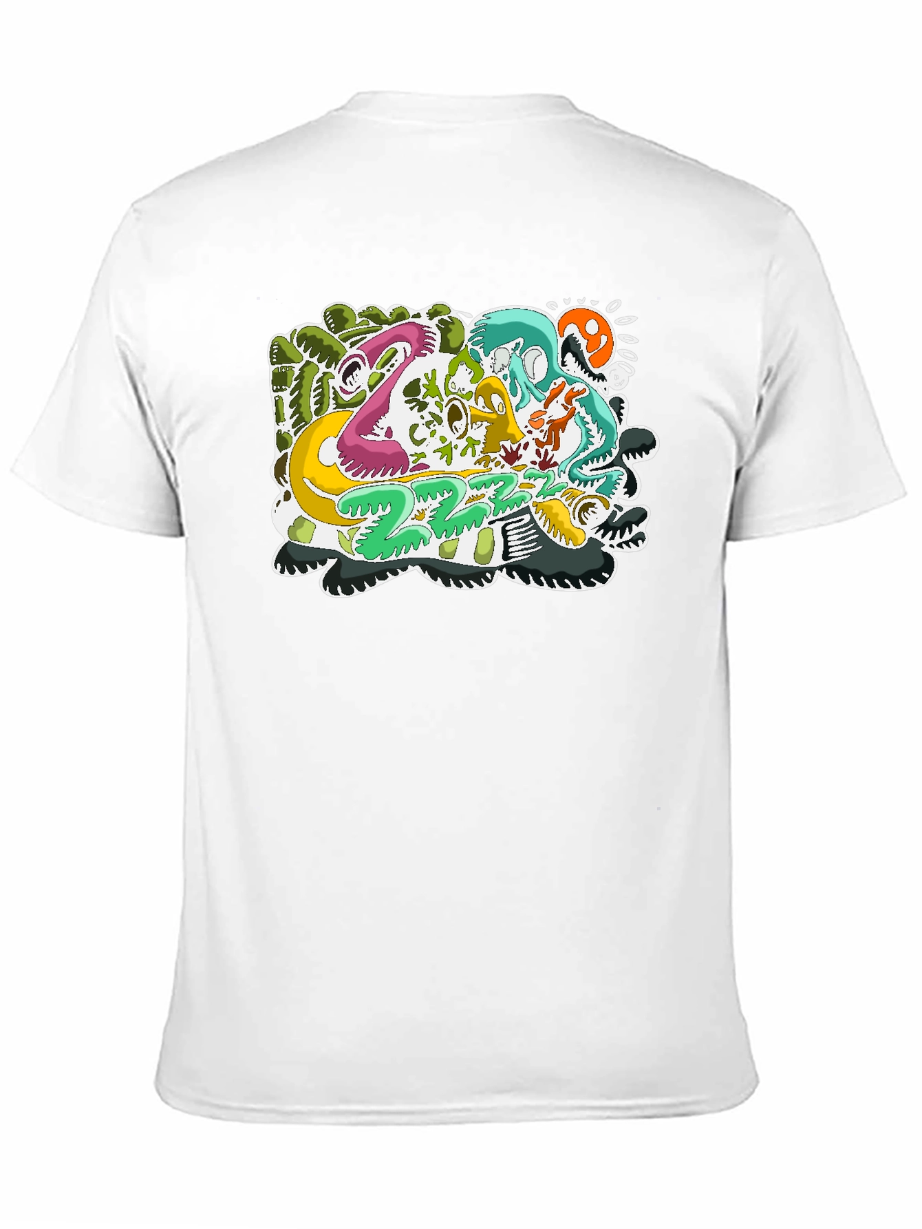 Black Abstract Graphic Print Black T-Shirt view 11