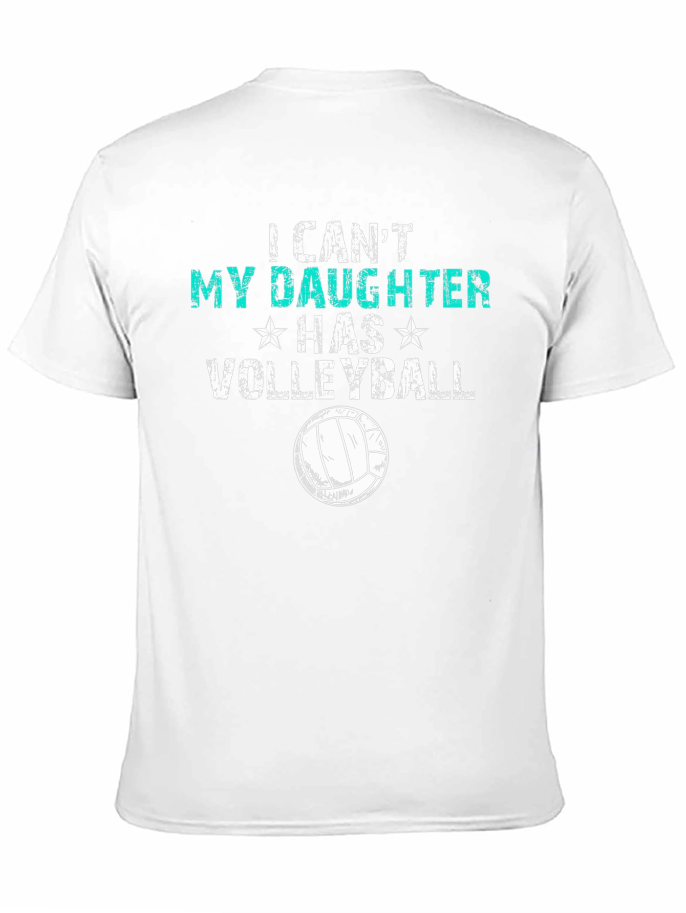 Black Volleyball Dad T-Shirt - I Can't, Daughter Has Volleyball view 11